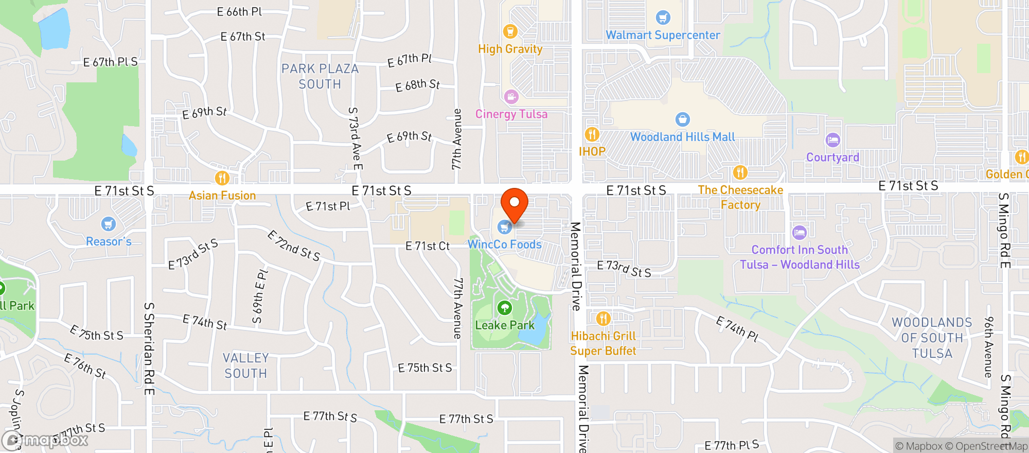 Map showing Winco Foods