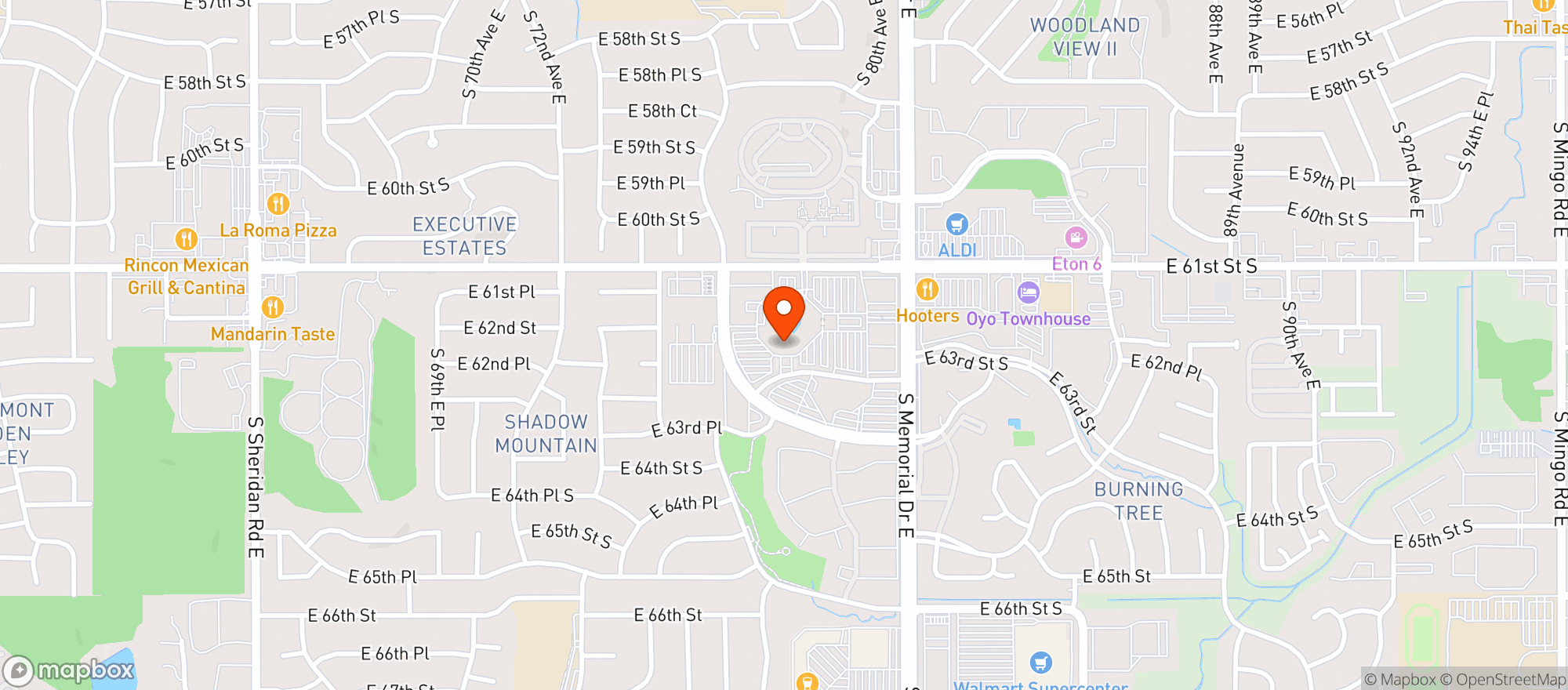 Map showing Amer Air Eagle Catering