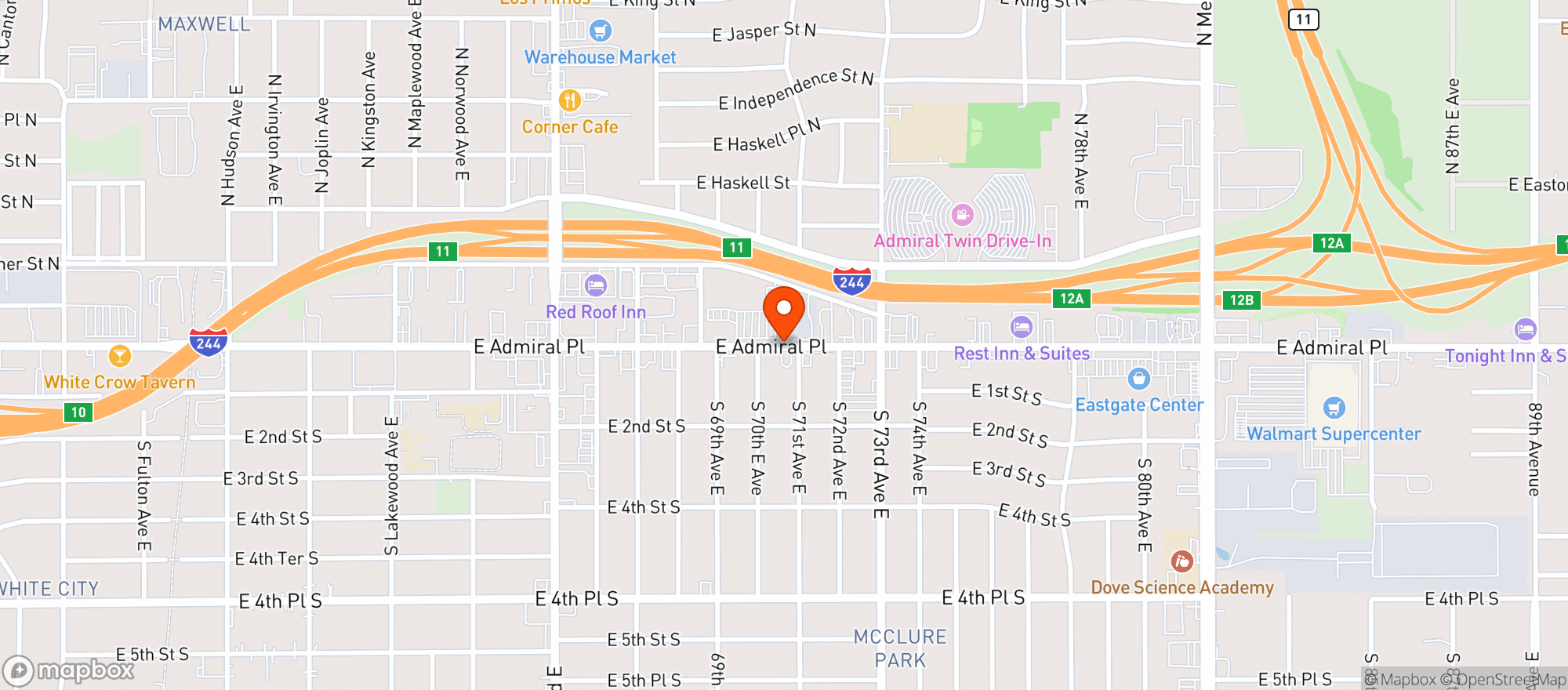 Map showing Jubilee Liquors