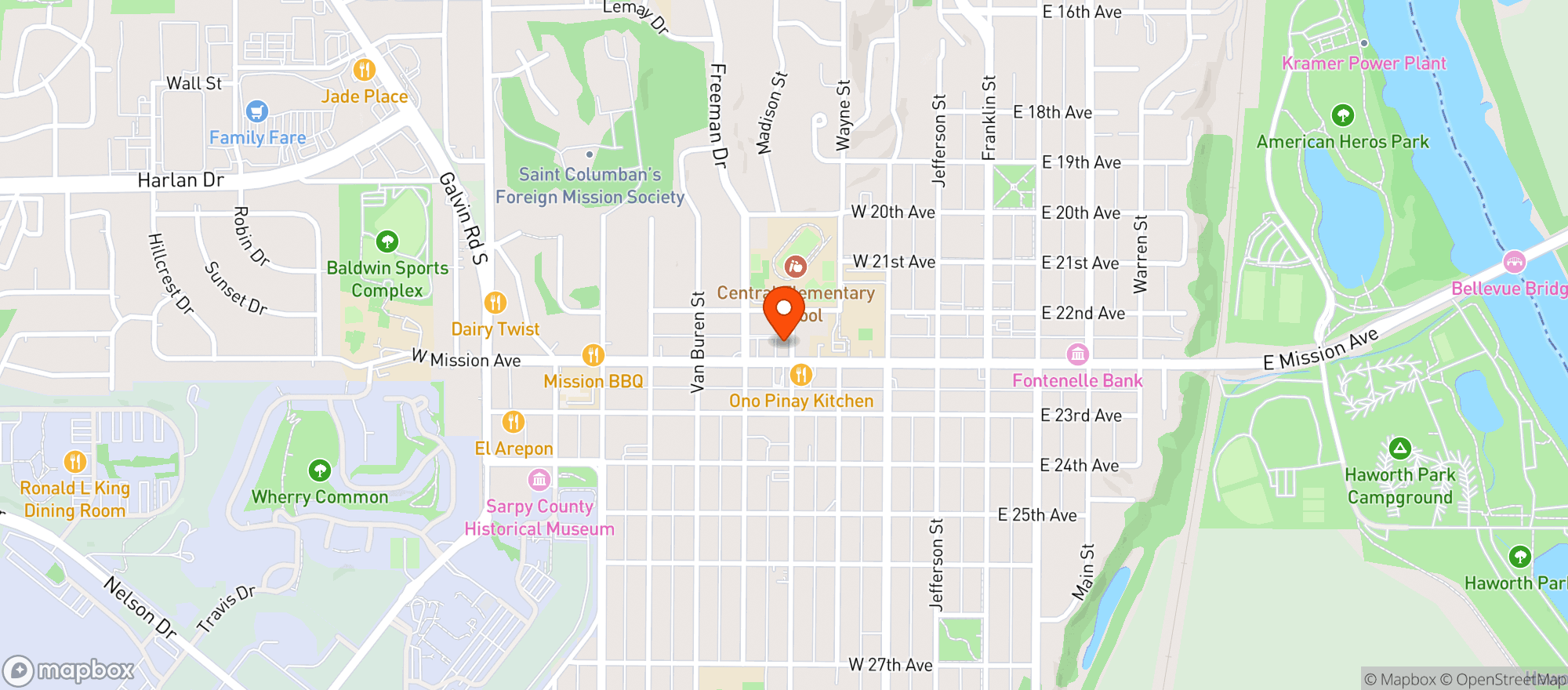 Map showing Kwik Shop #675
