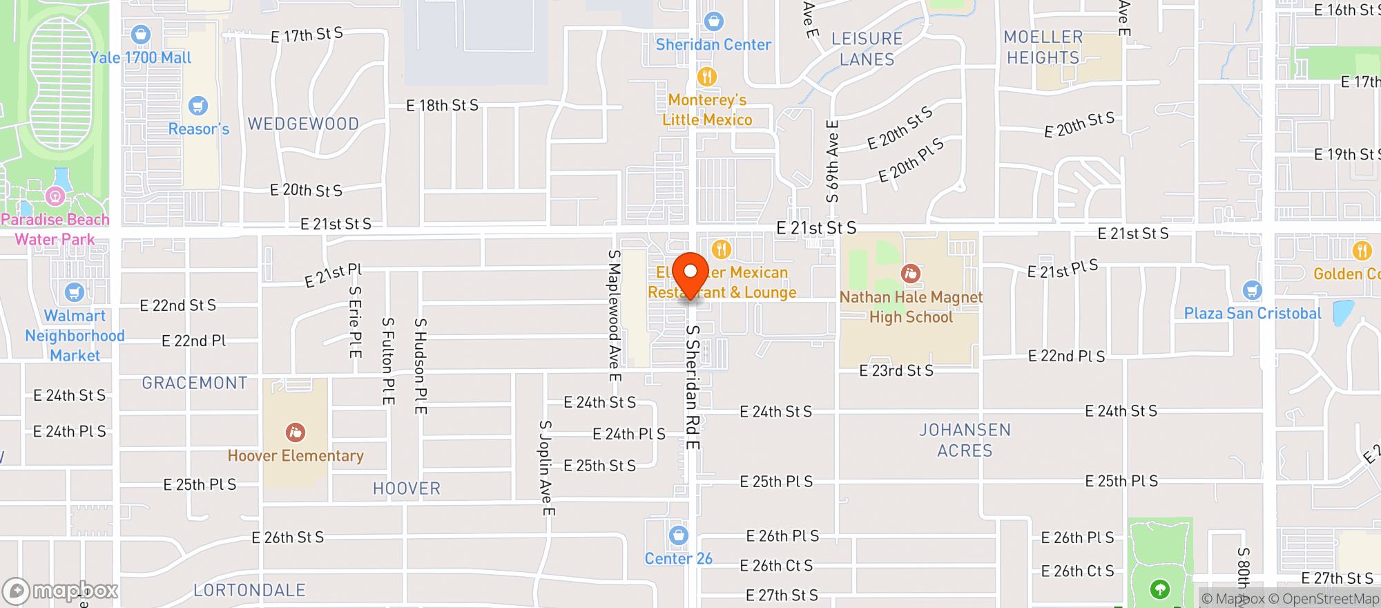 Map showing Sheridan Disc Liquor