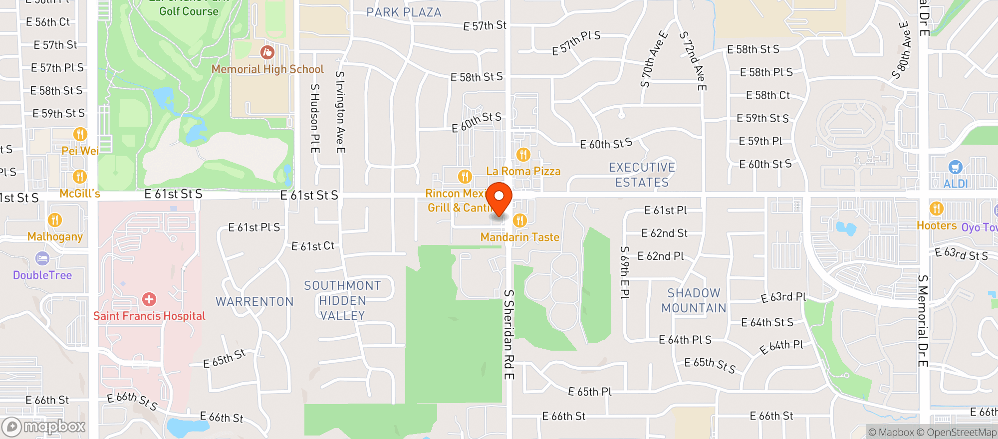 Map showing Bourbon & Ash Cigar Lounge