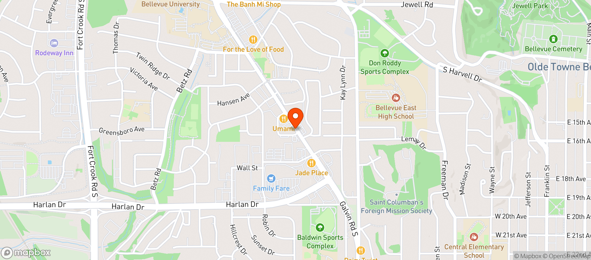 Map showing Umami