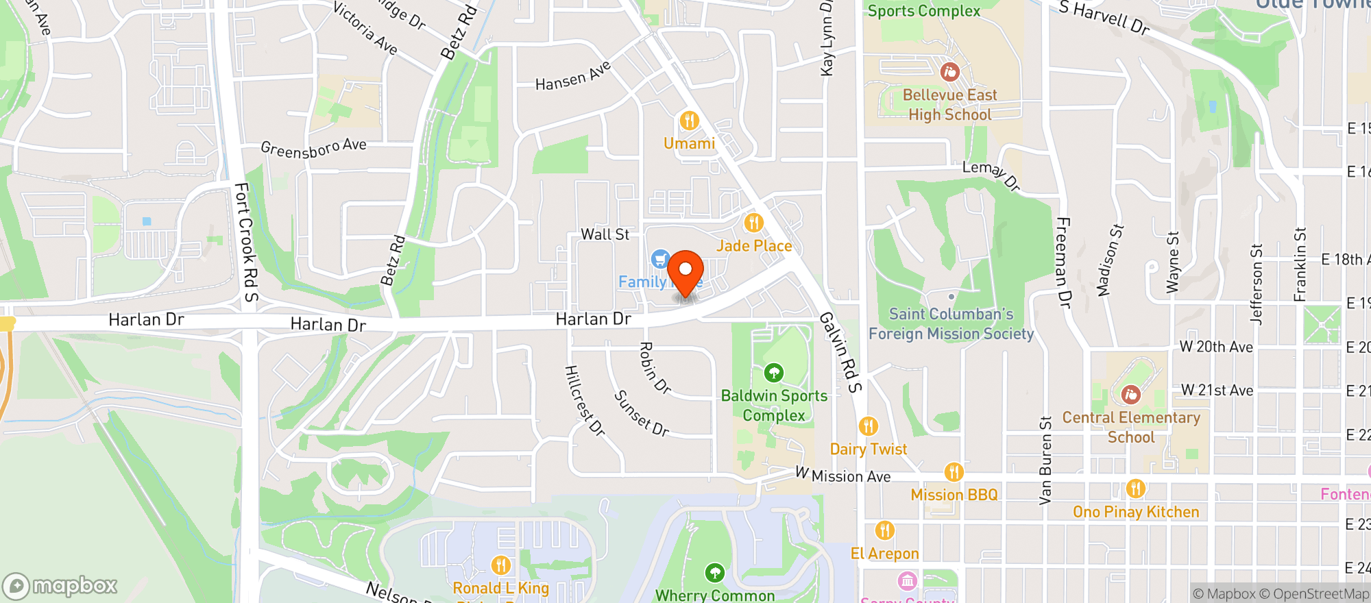 Map showing Family Fare