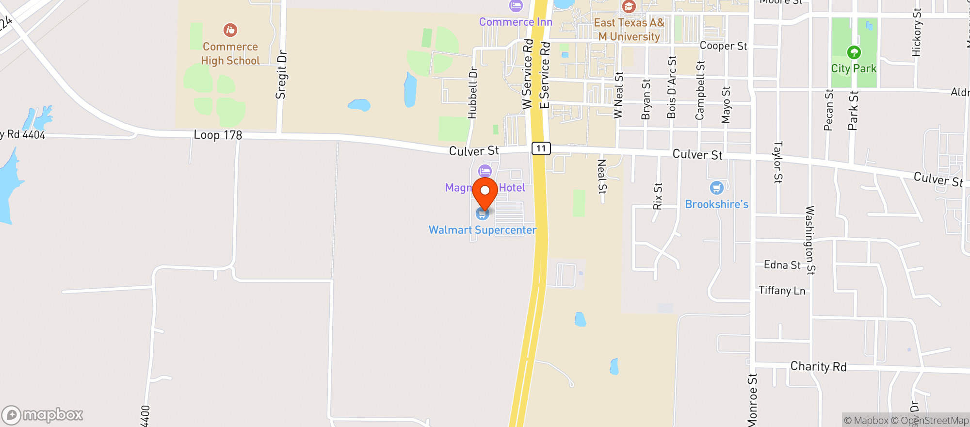 Map showing WALMART SUPERCENTER #240