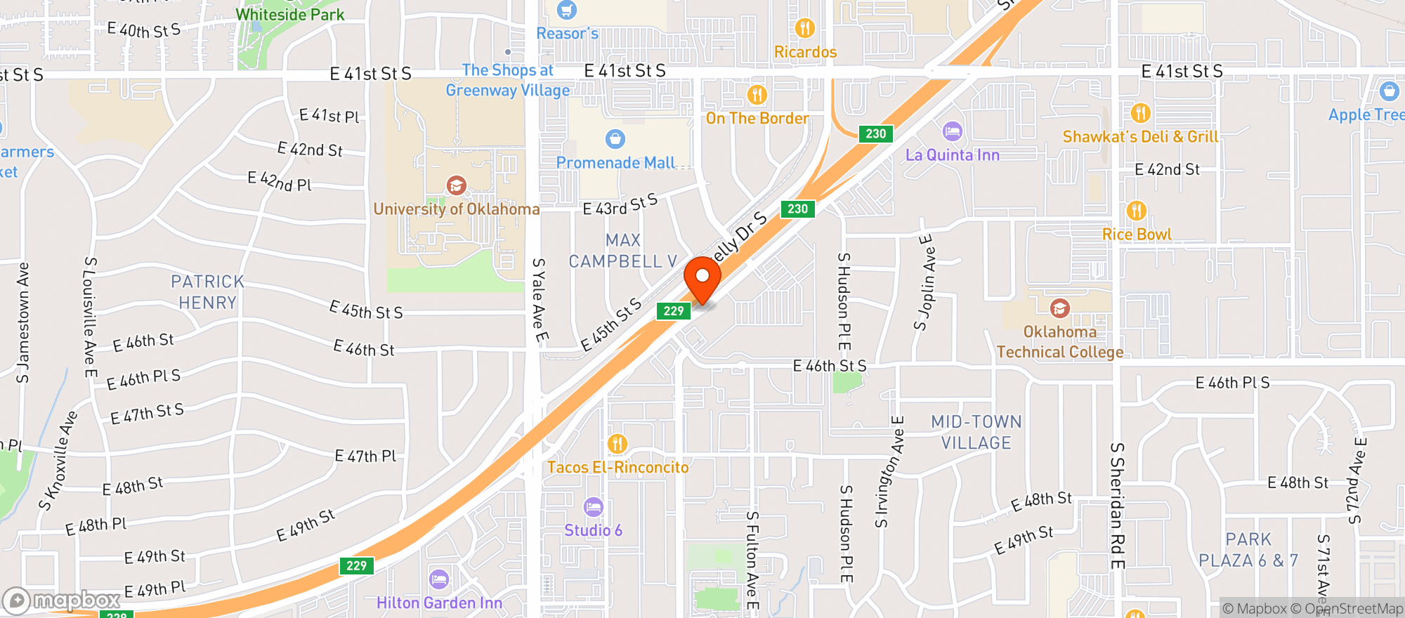 Map showing World Market Tulsa