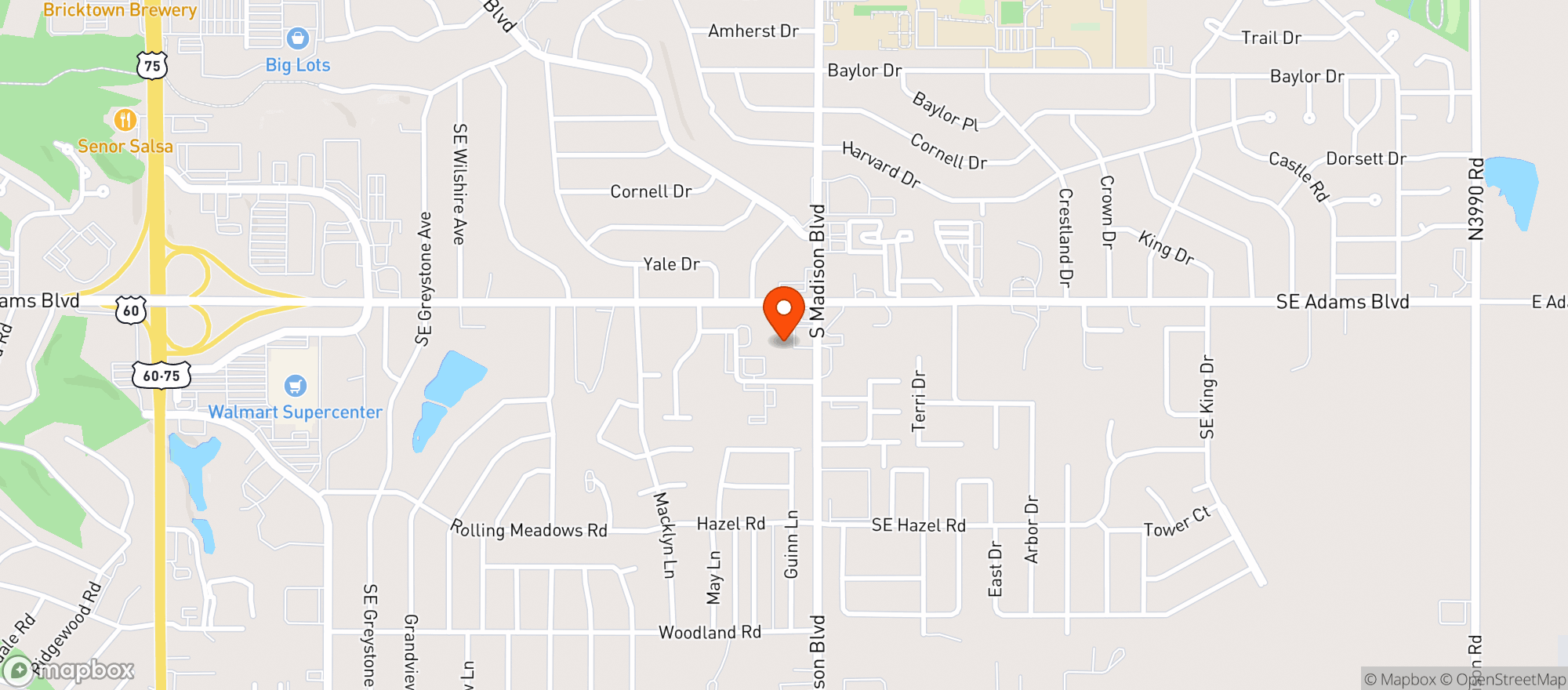 Map showing Homeland Store #515