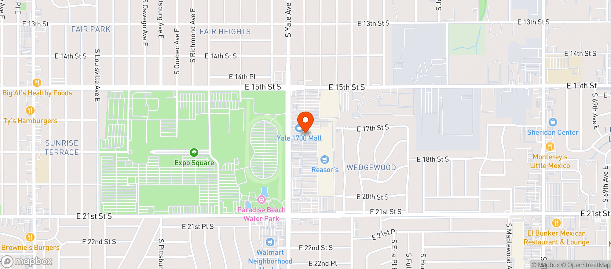 Map showing Gnc - 2935 - 1700 Yale Mall