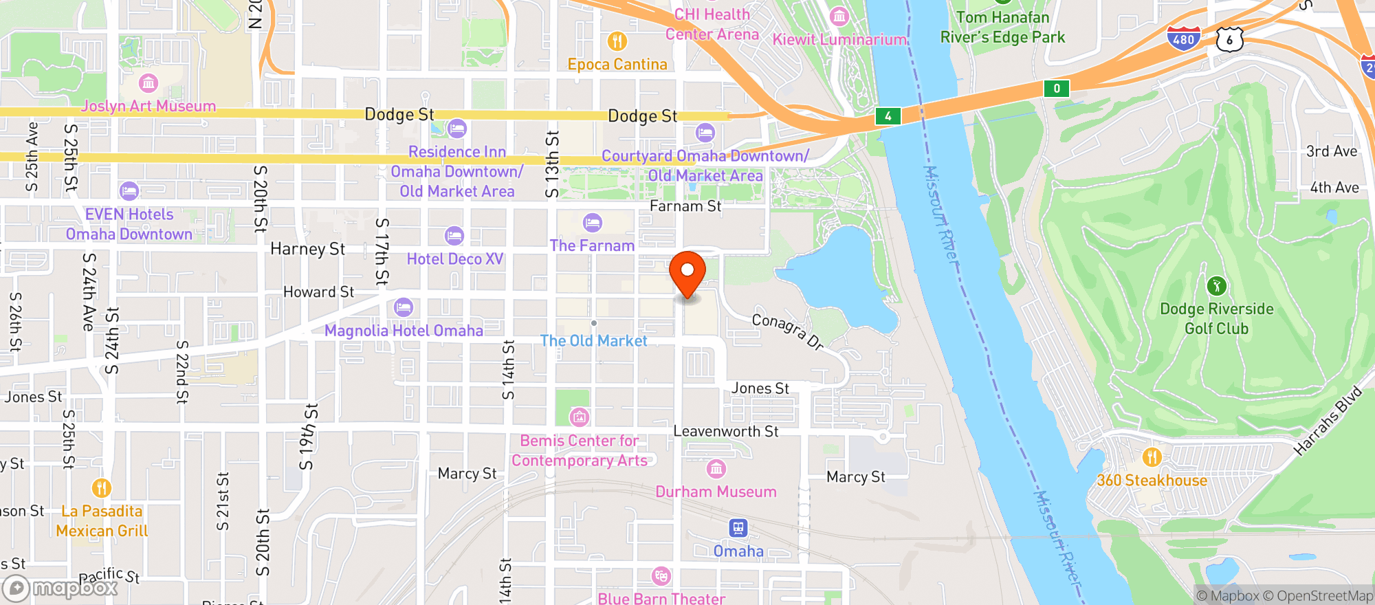 Map showing Embassy Suites