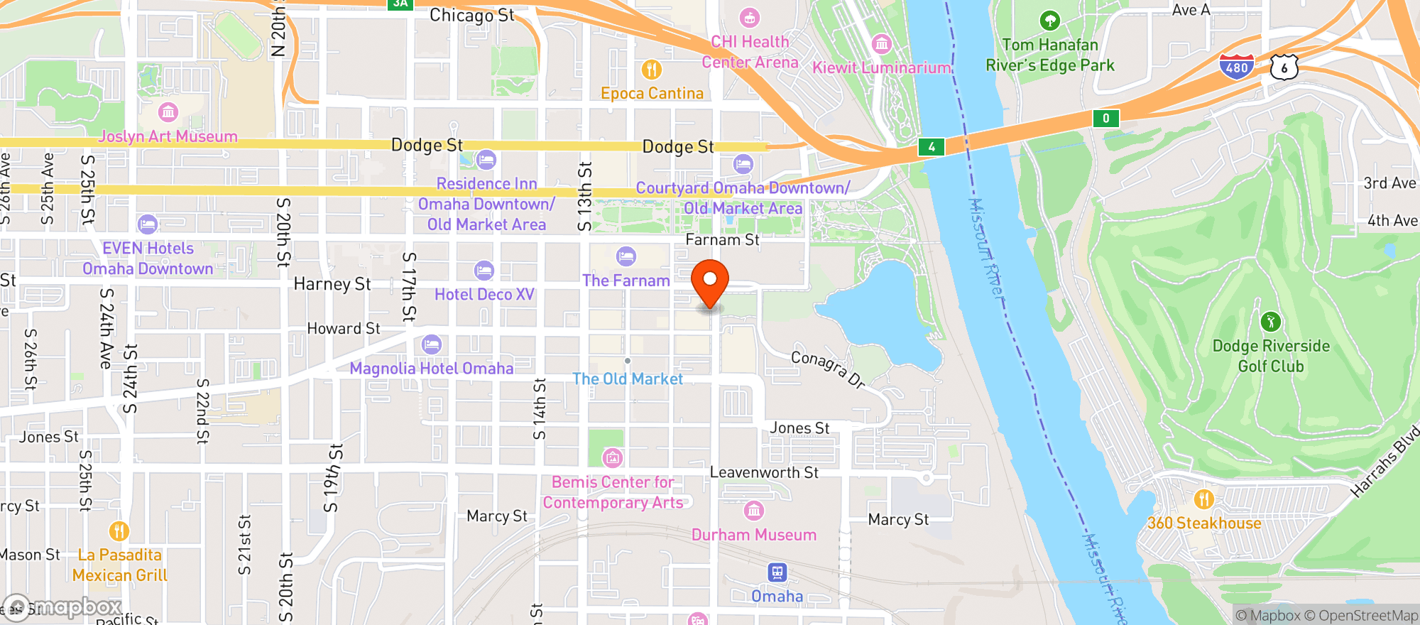 Map showing Shammy S Pub & Grill