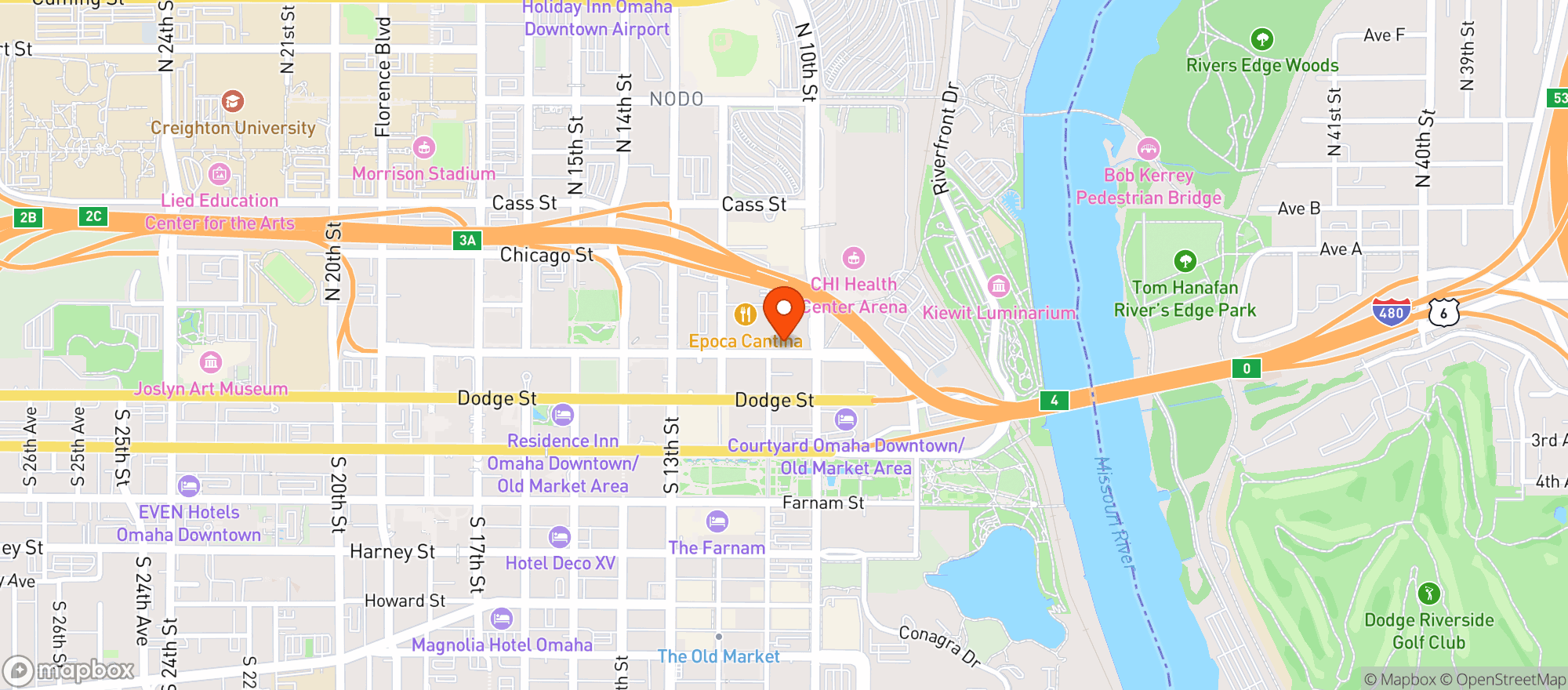 Map showing Lighthouse Pizza >rcc