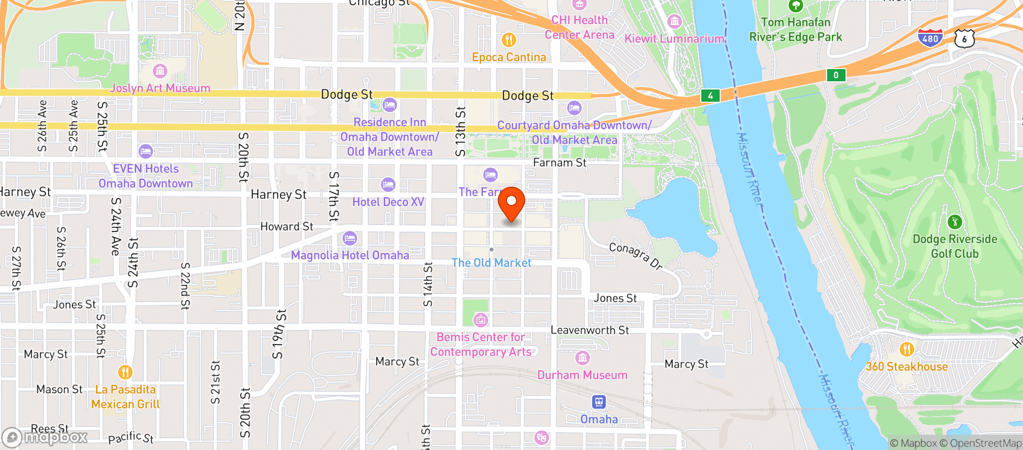 Map showing Gather Omaha