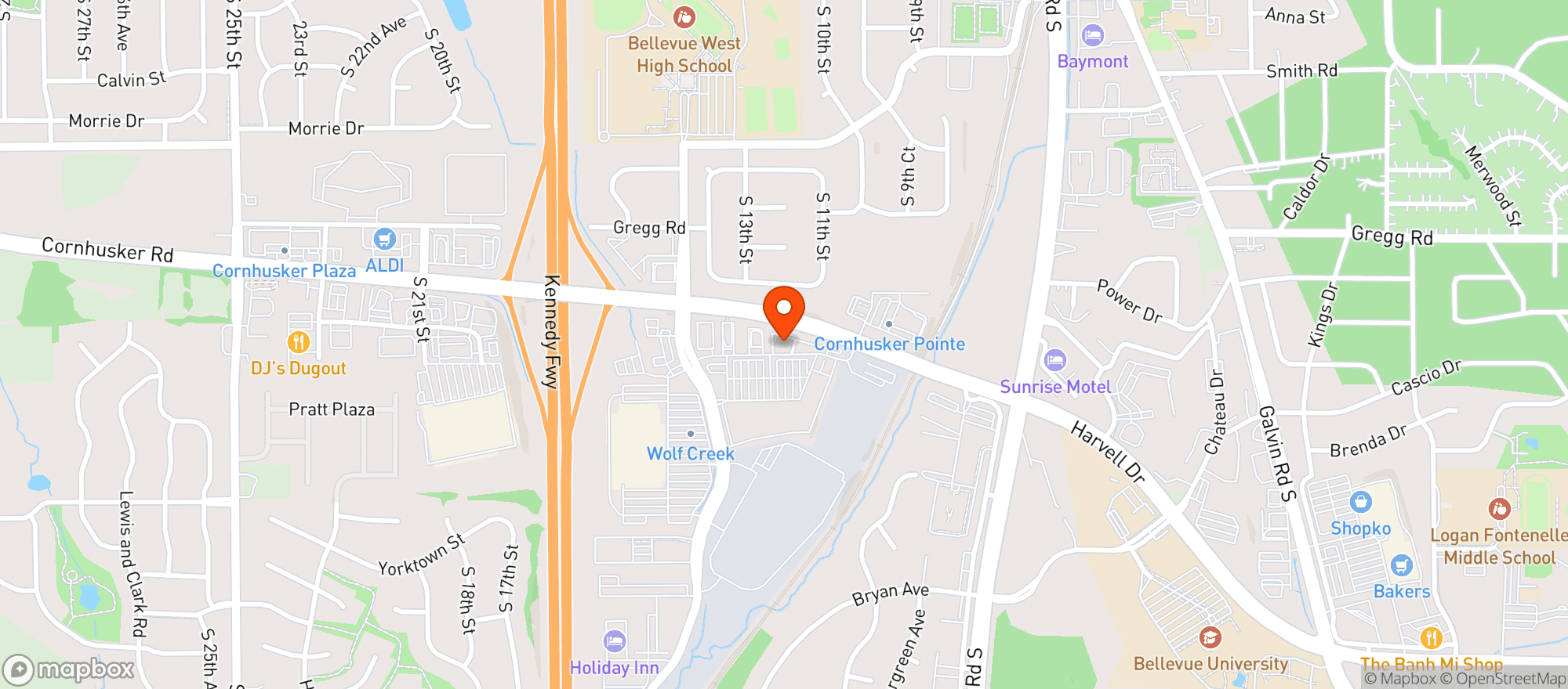 Map showing Sickies Garage Burgers & Brew