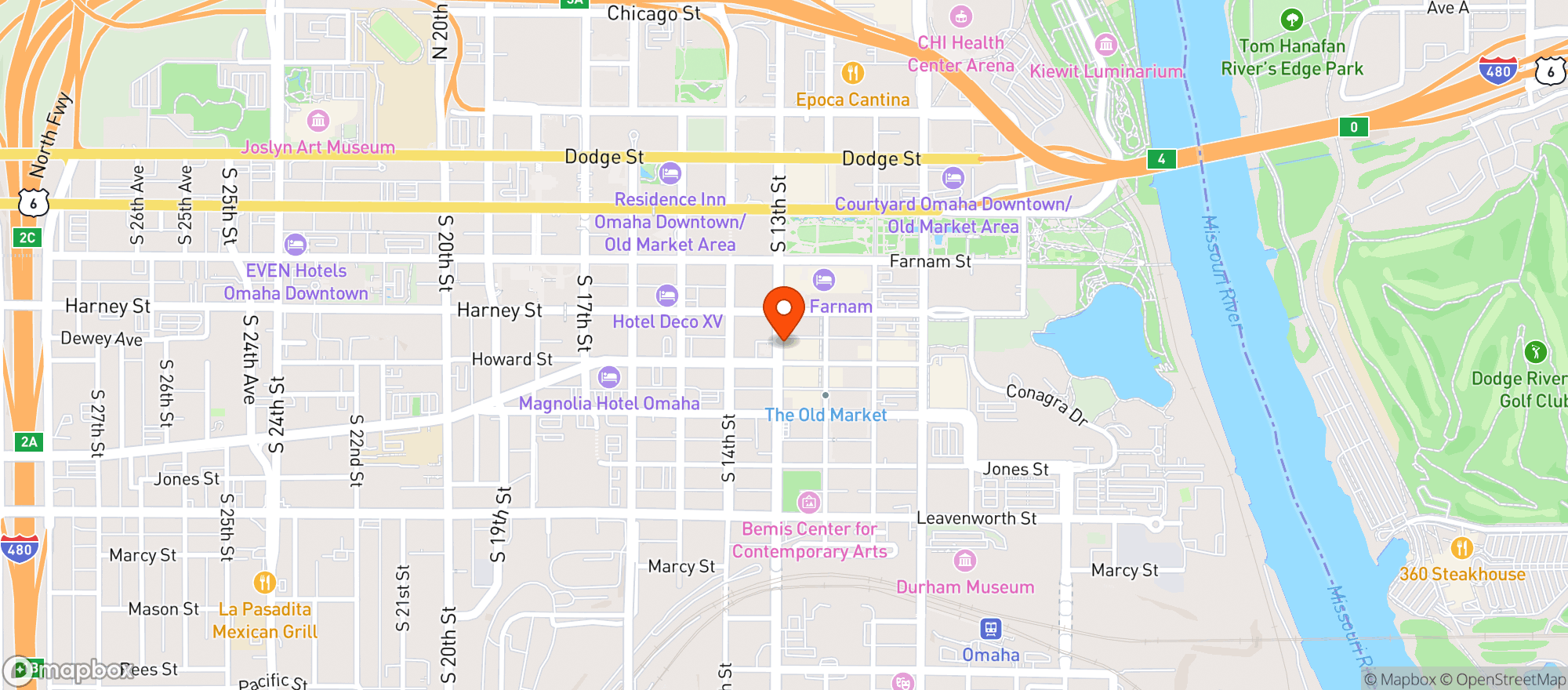Map showing Boosted Dreamz Glass