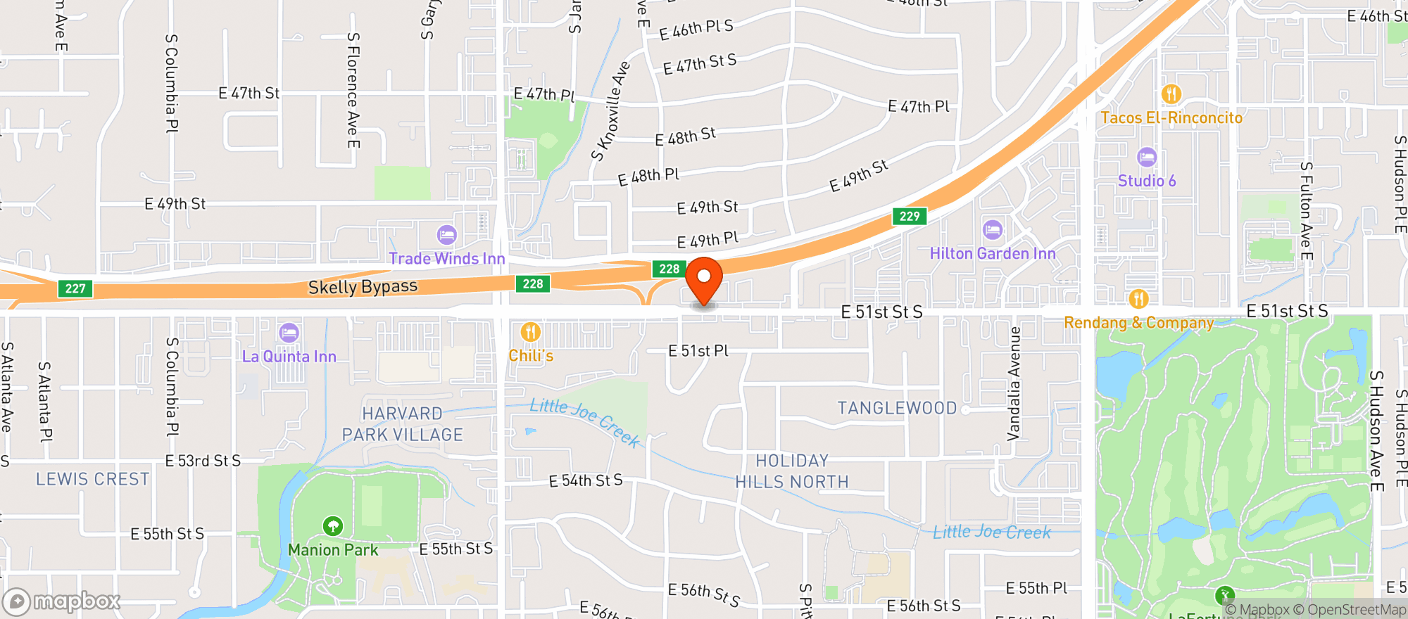 Map showing El Patron Cocina Mexicana