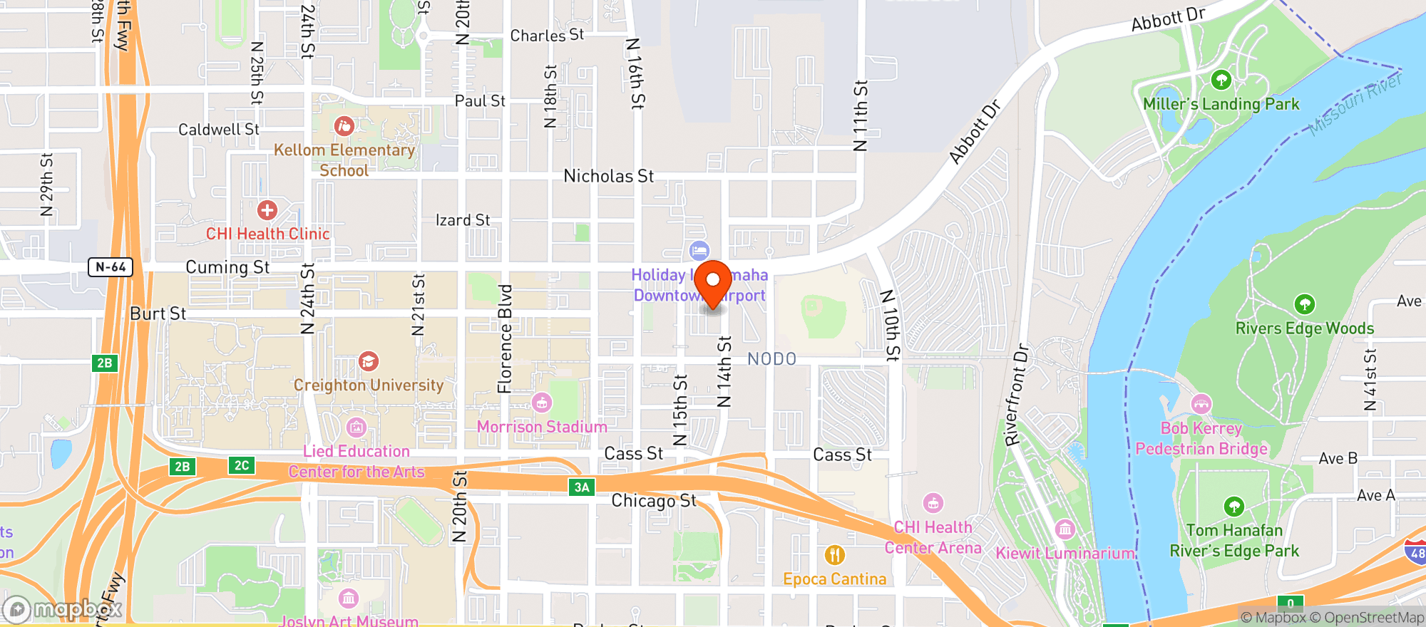 Map showing Cambria Hotels