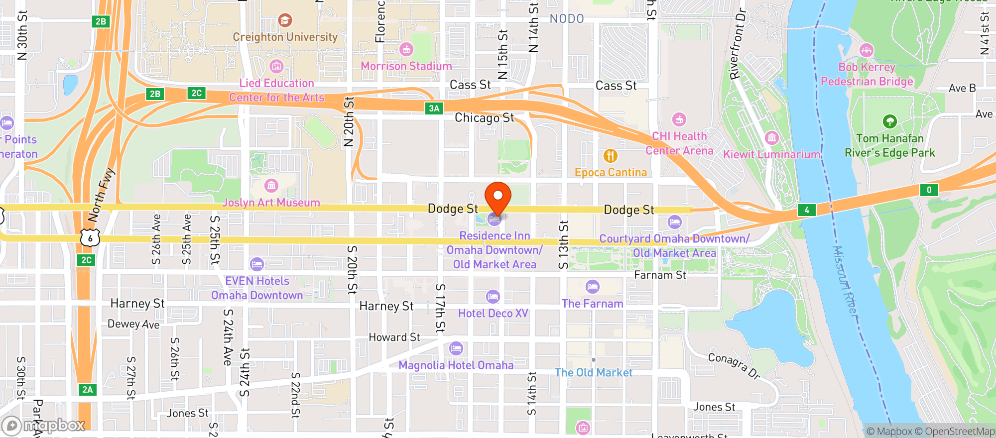 Map showing Residence Inn