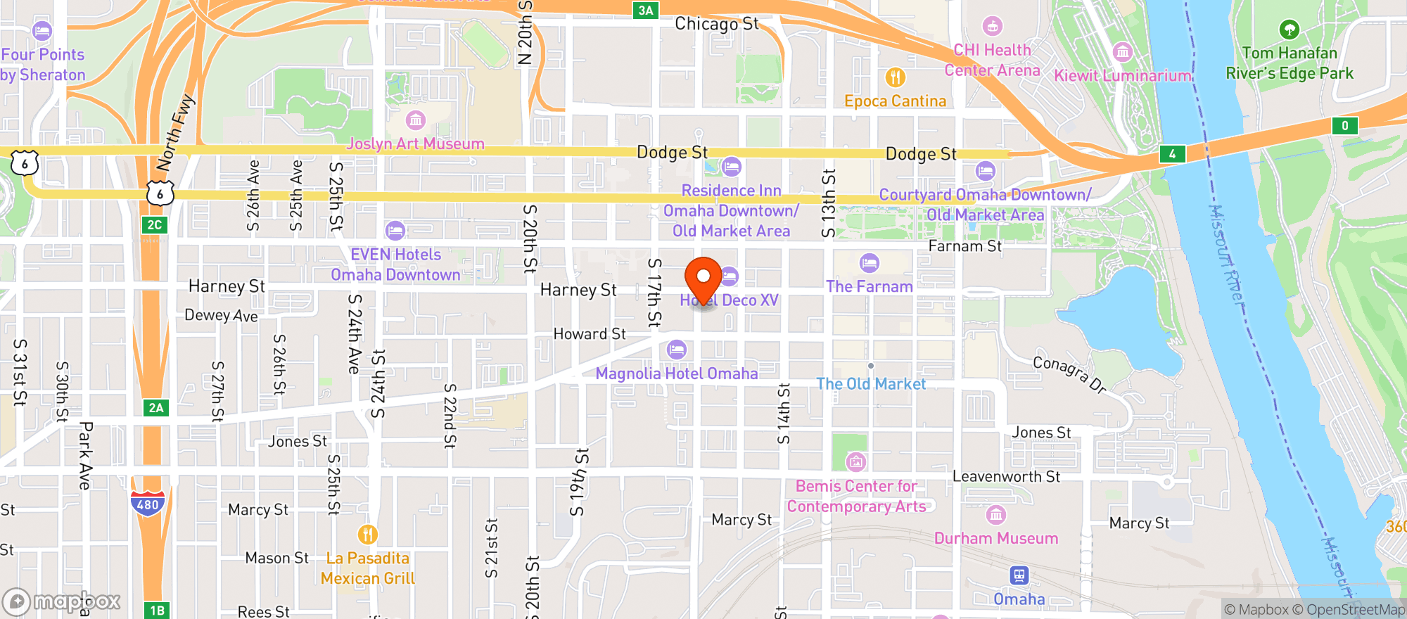 Map showing Orpheum Theatre