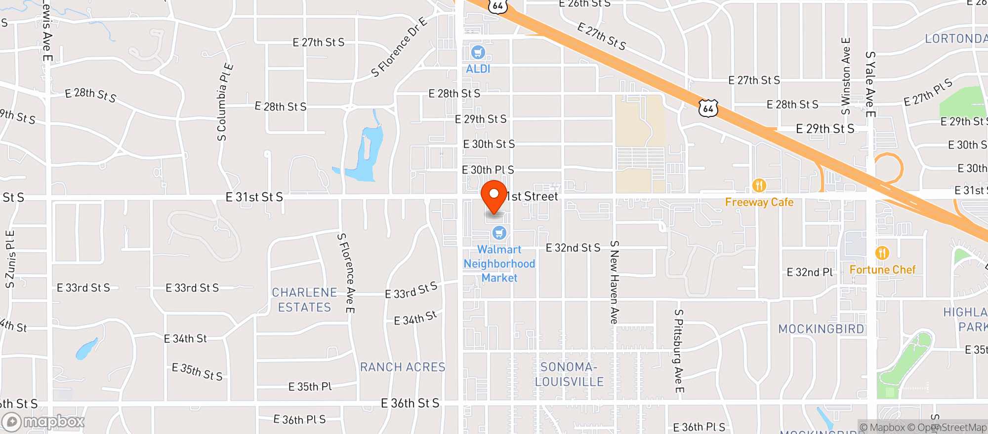 Map showing Ranch Acres Wine & Spirits