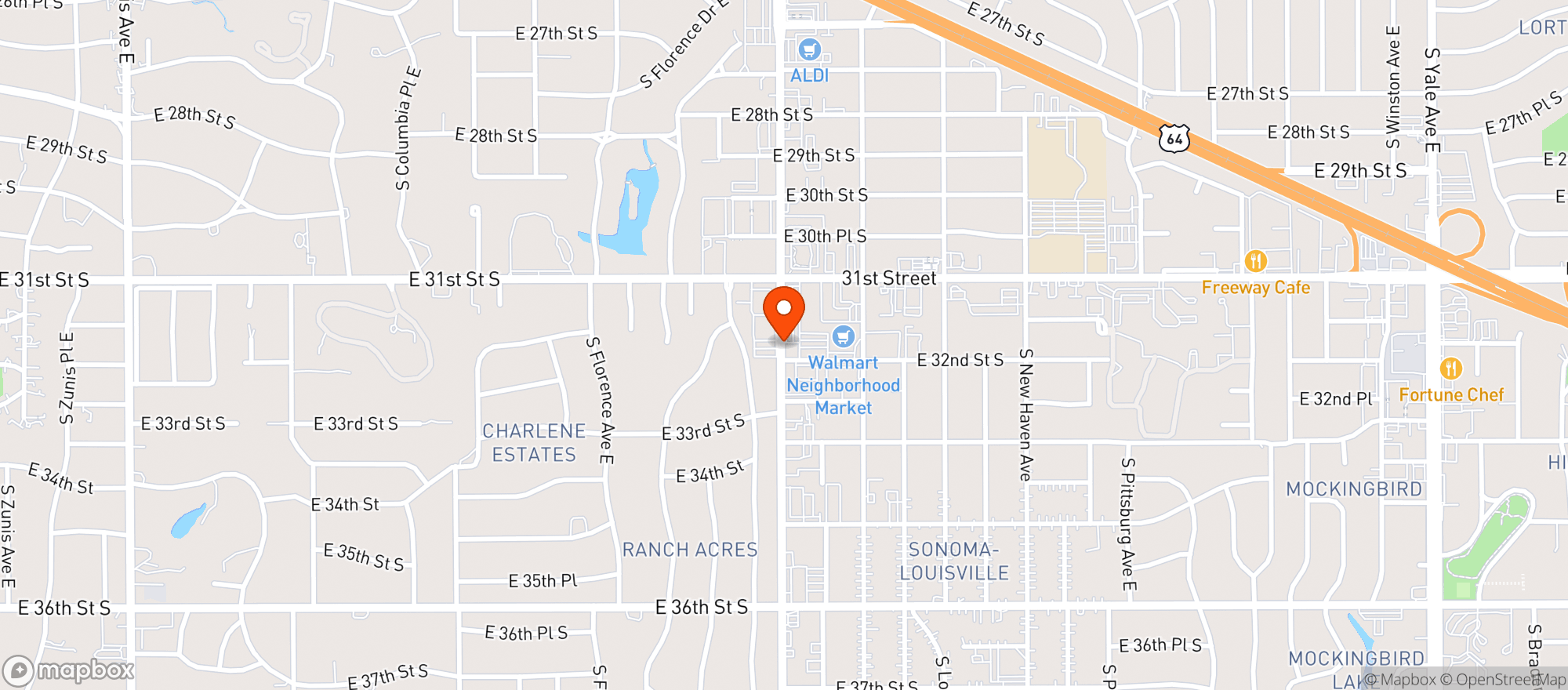 Map showing Walmart Neighborhood Market
