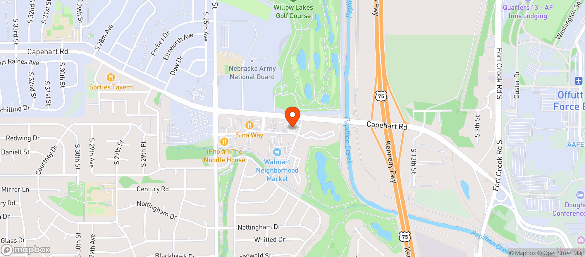 Map showing Kwik Shop #350670