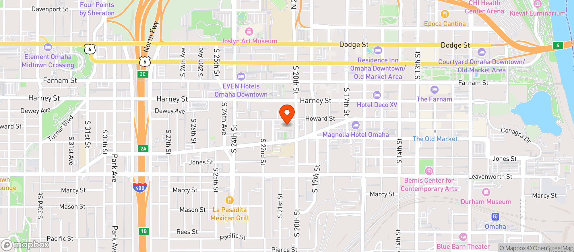 Map showing Omaha Childrens Museum