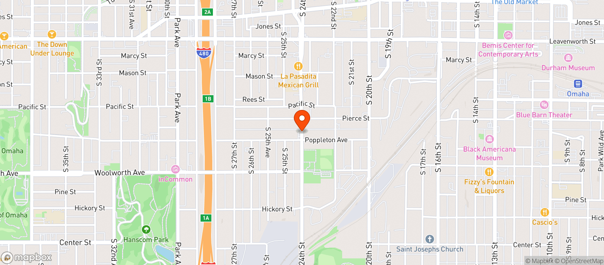 Map showing Midtown Gas N Grocery