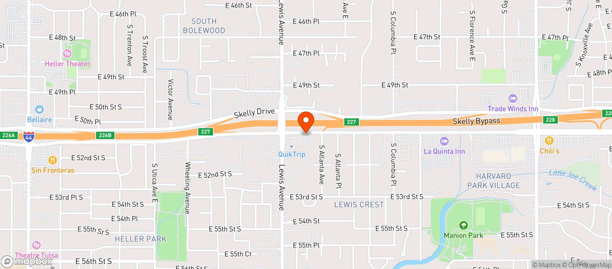 Map showing Parkhills Warehouse Liquors & Wine