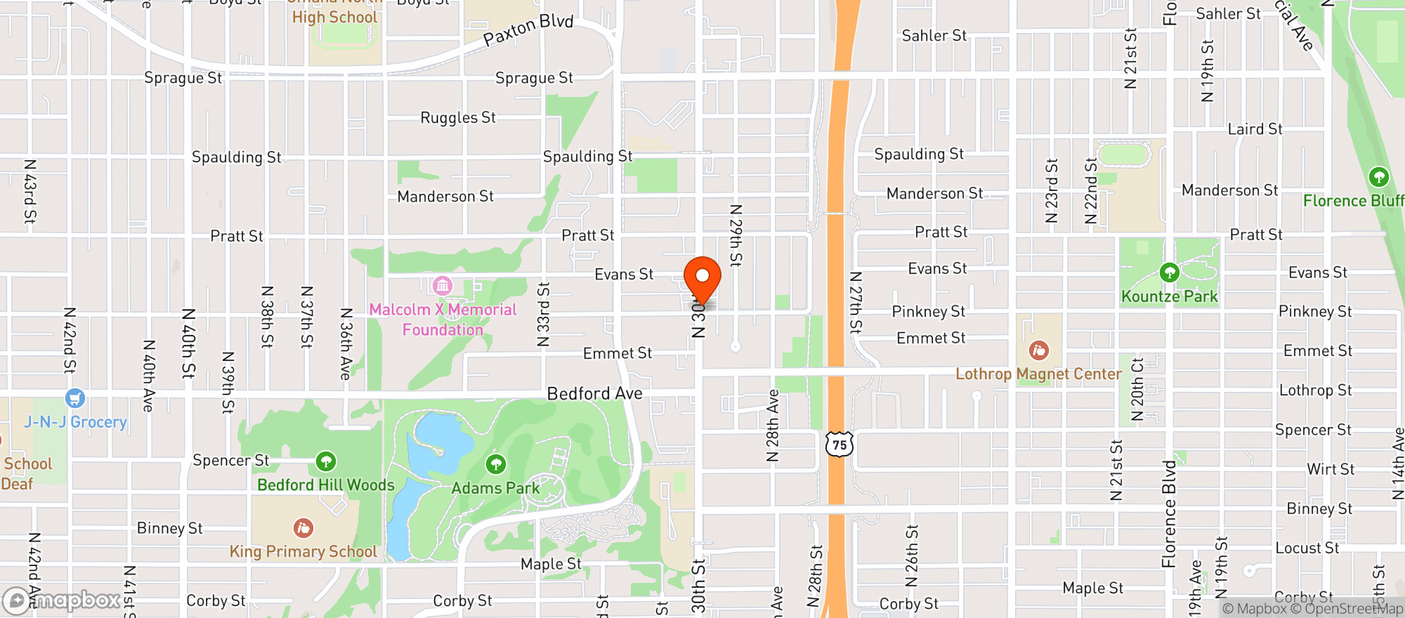 Map showing Kelly S Package Liquor