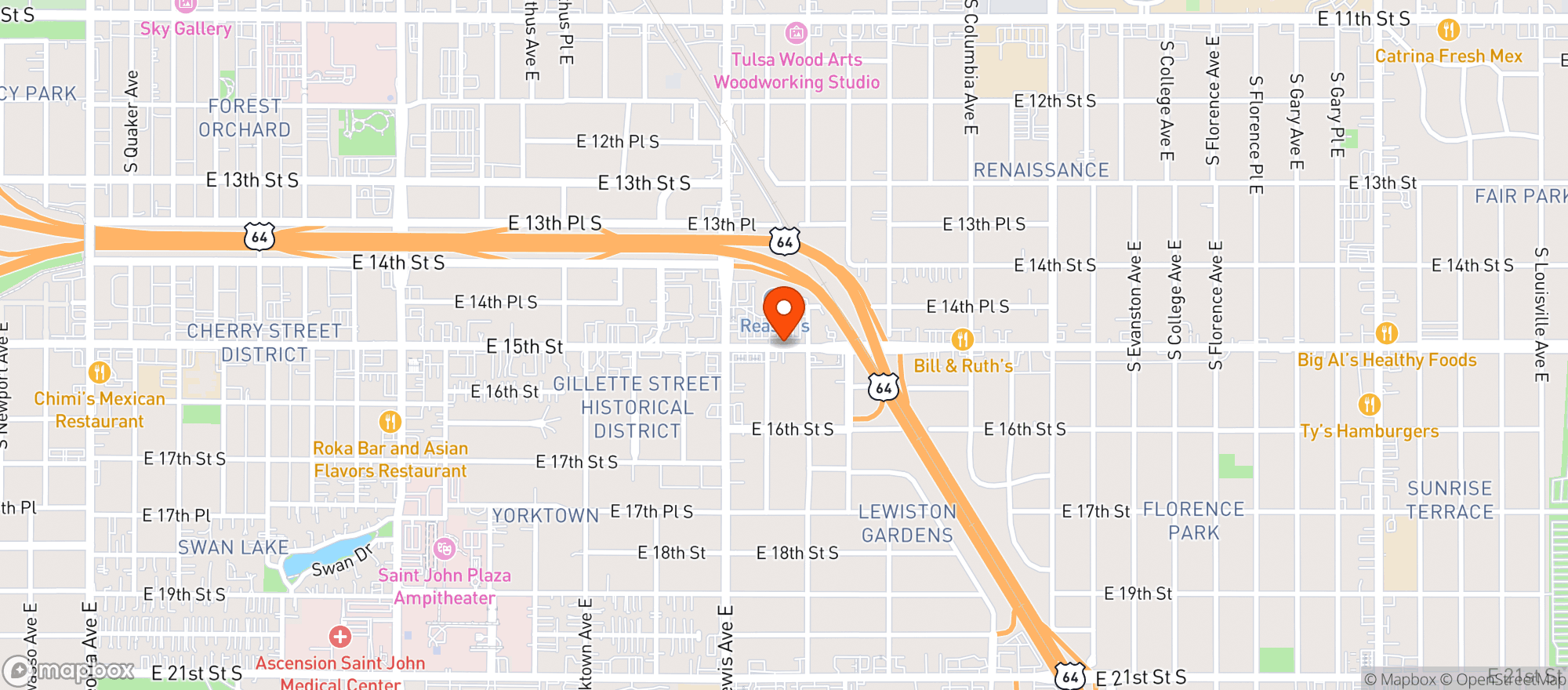 Map showing Reasors Foods