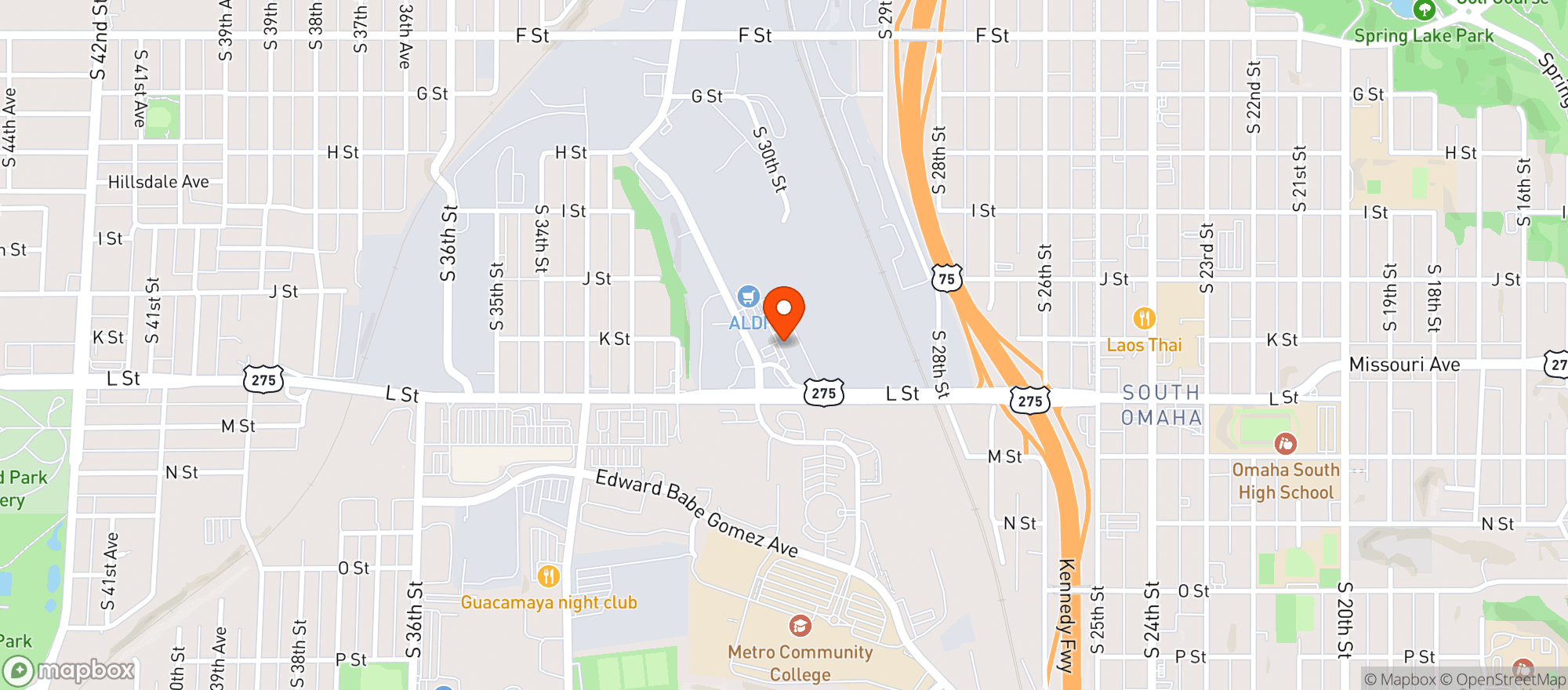 Map showing 42 Degrees - K Street