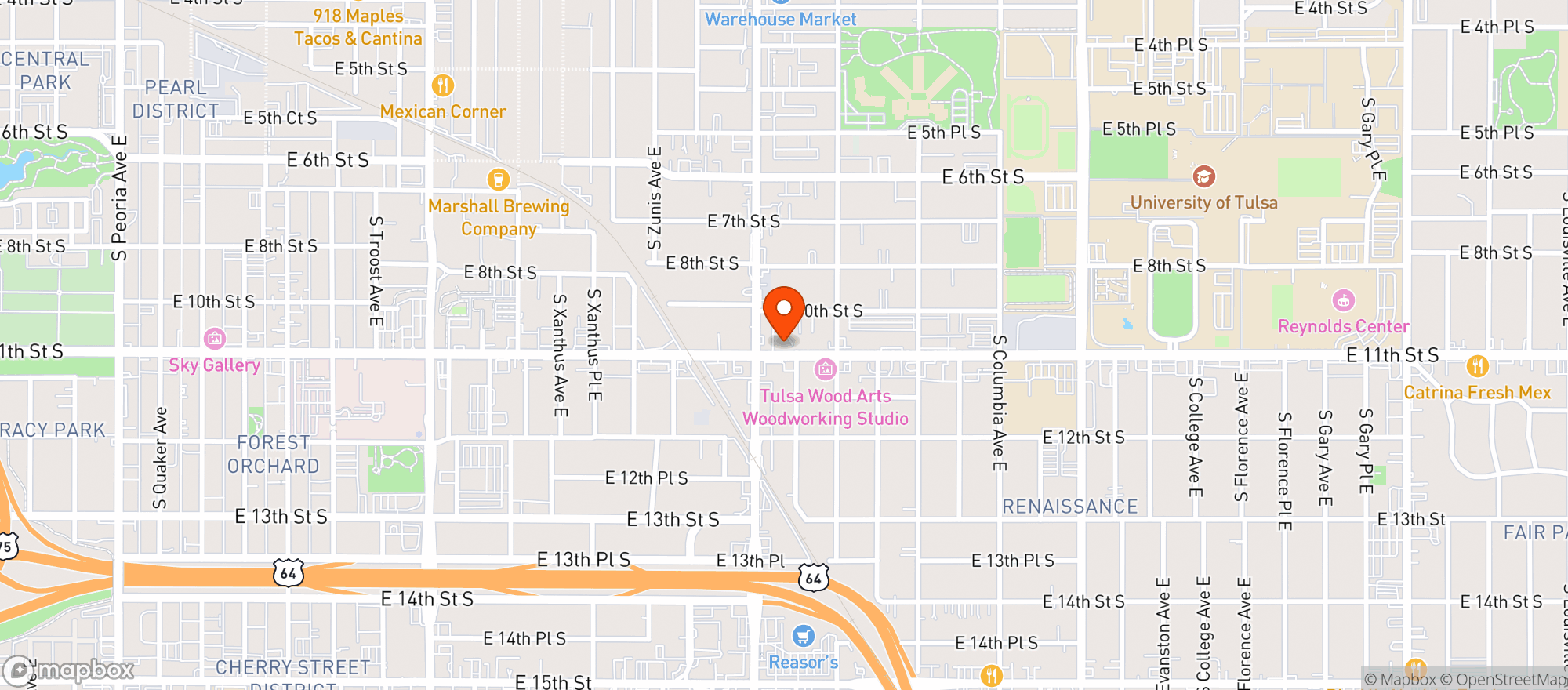 Map showing Tulsan Athletic Club