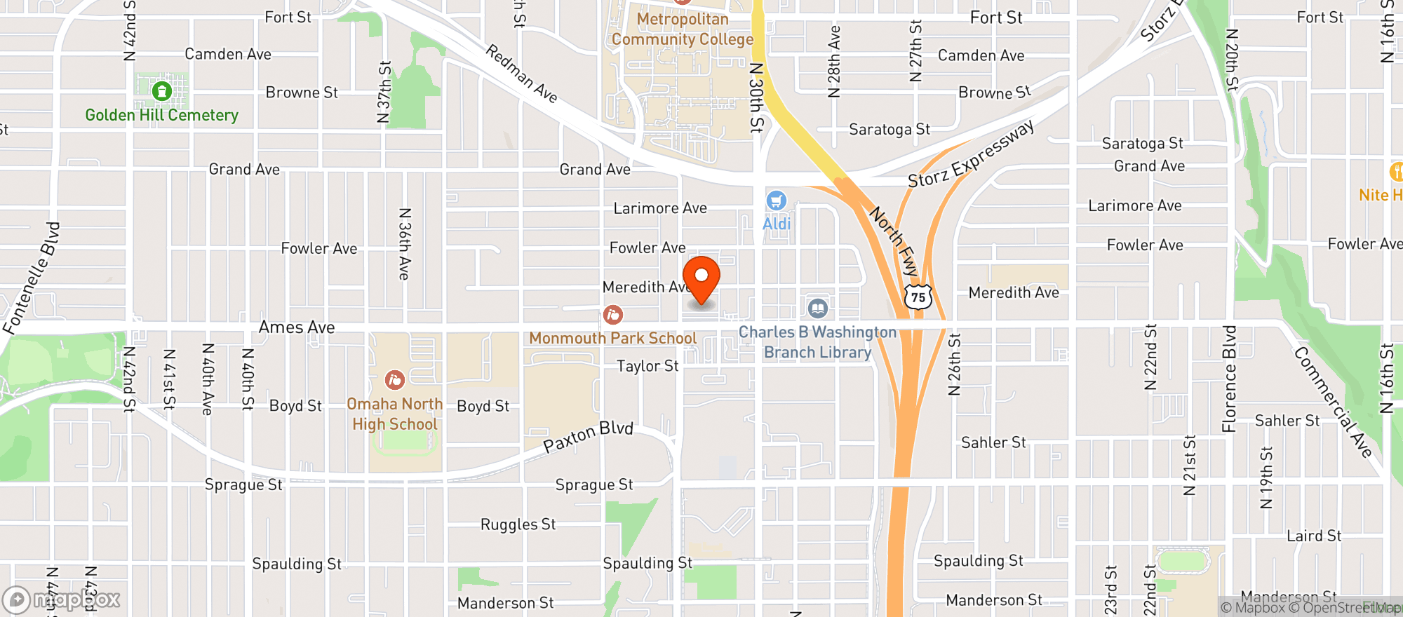 Map showing Cubby S