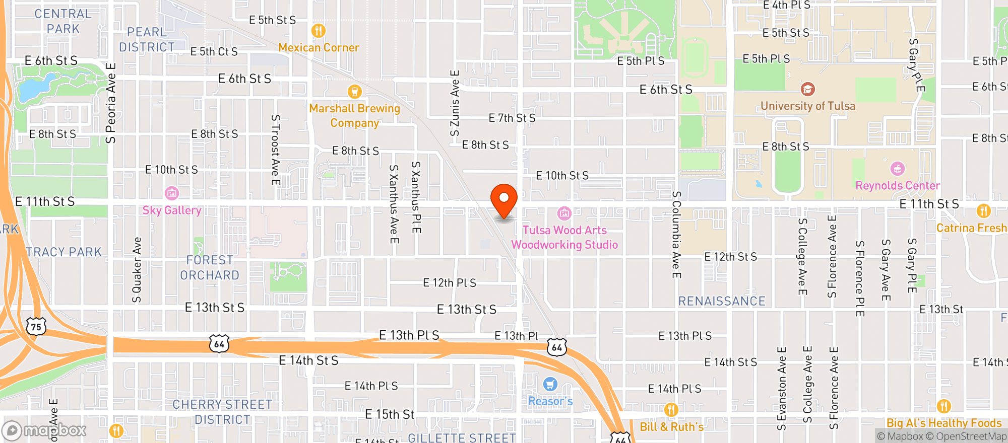 Map showing Mother Road Market