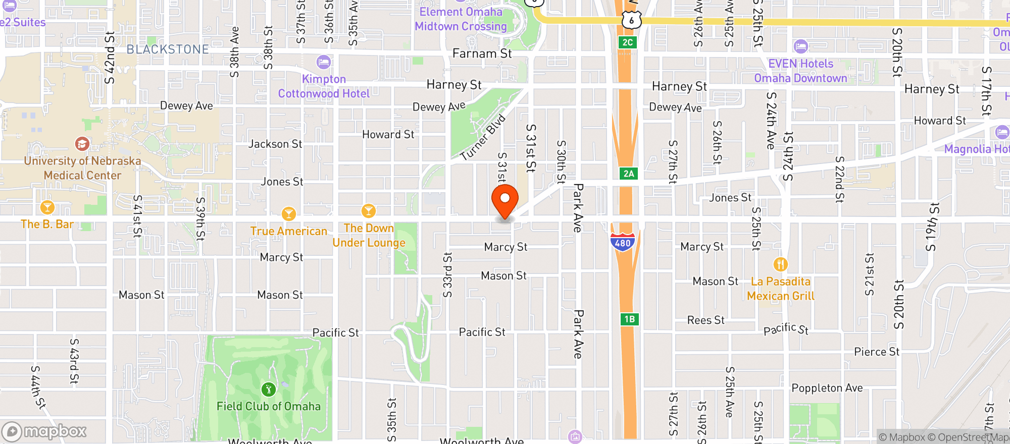 Map showing Mill Coffee & Tea