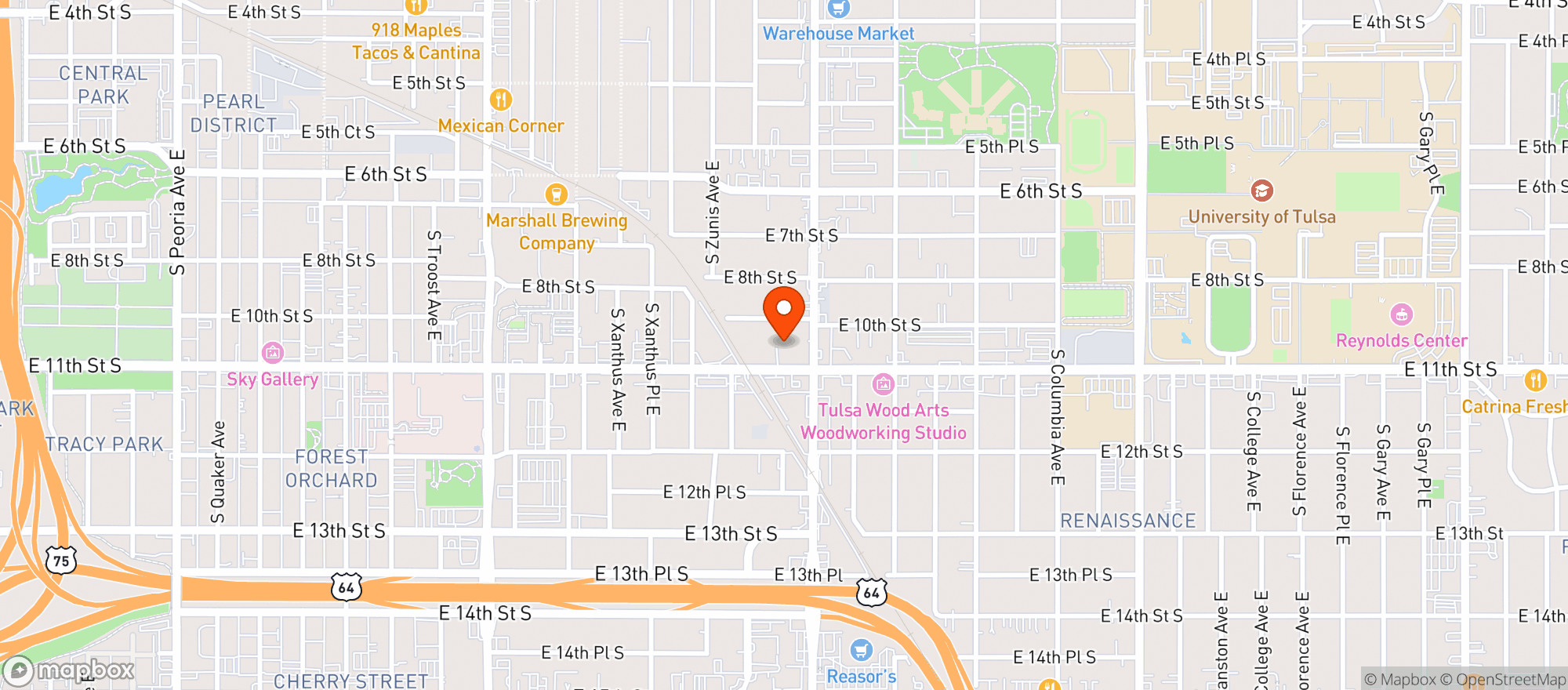 Map showing Route 66 Nail Bar