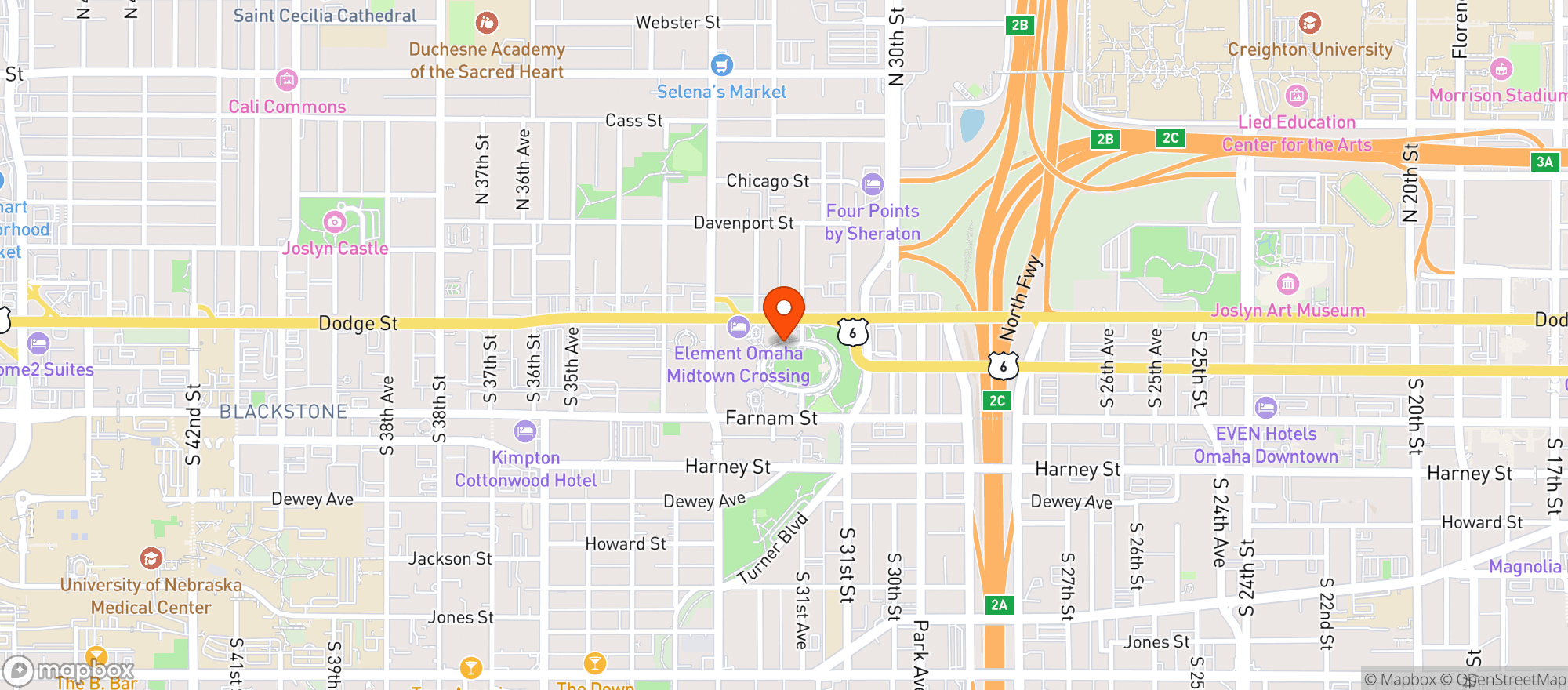 Map showing Rays Wings Pizza & Drinks