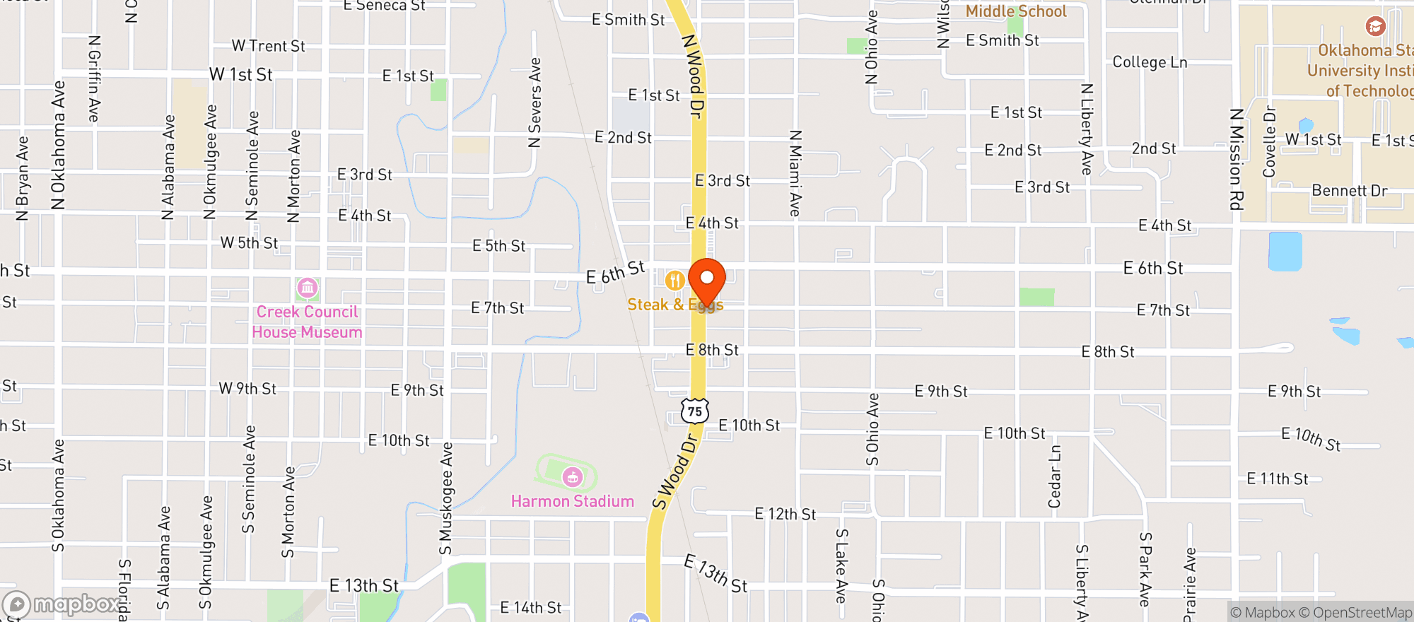 Map showing Beeline Liquor Store