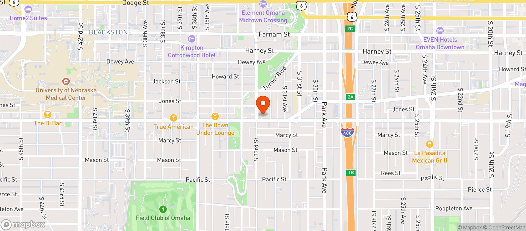 Map showing Alderman S Bar