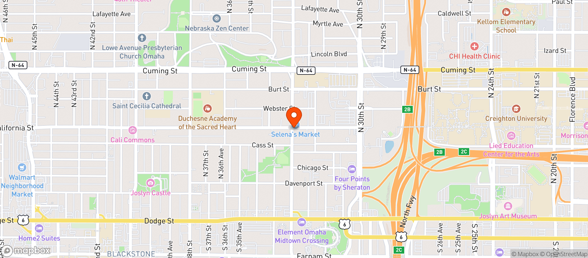Map showing California Taco