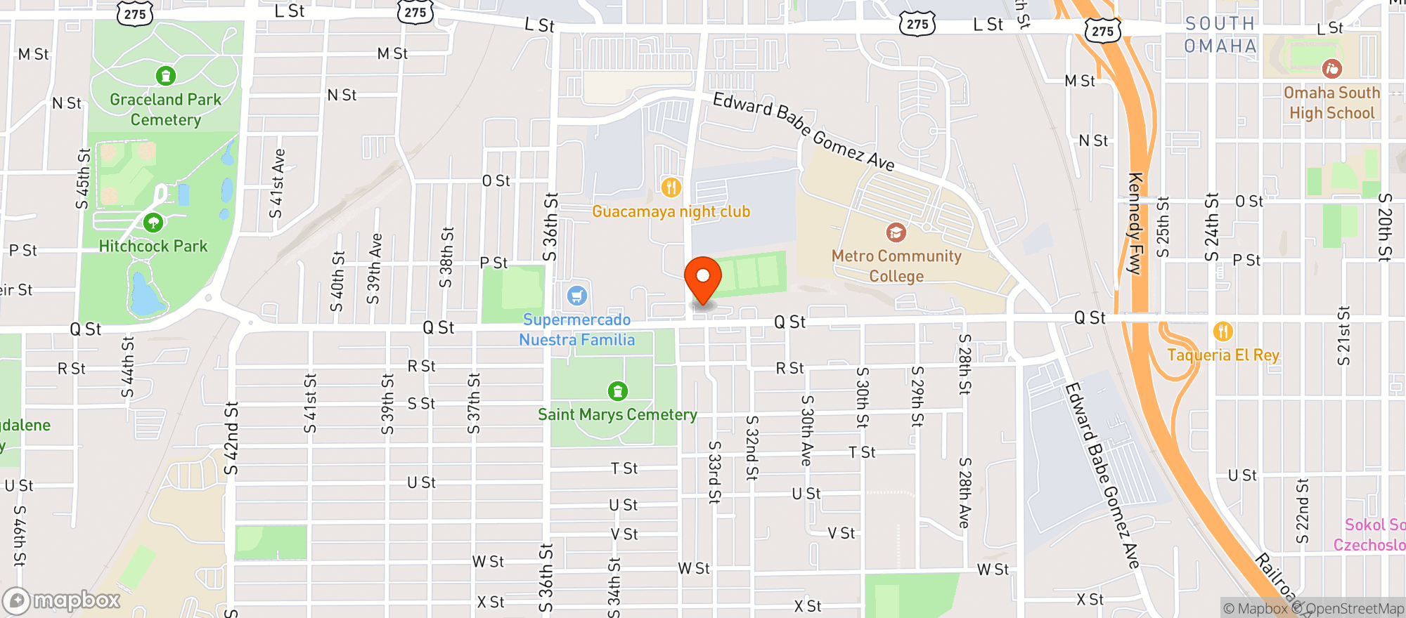 Map showing Kwik Shop #652