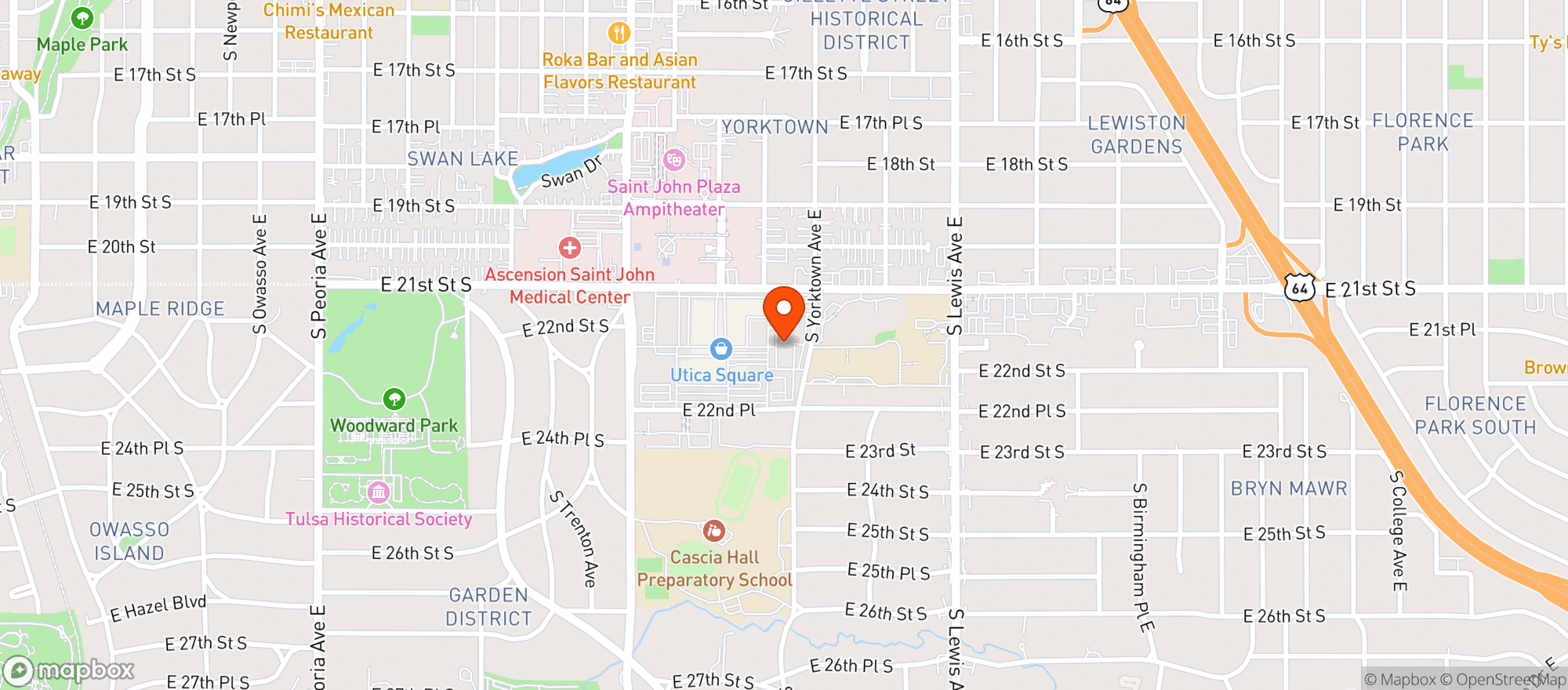 Map showing Williams Sonoma