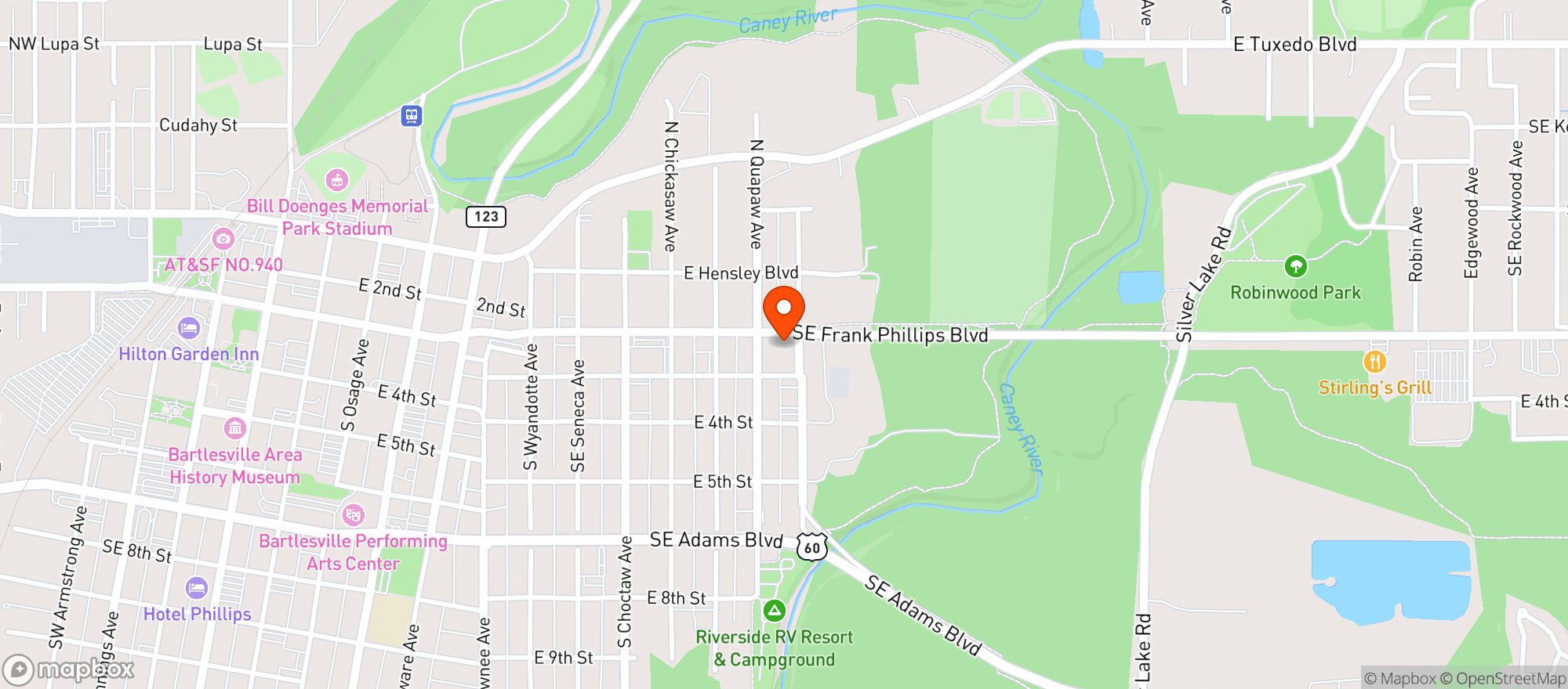 Map showing Old Towne Spirits