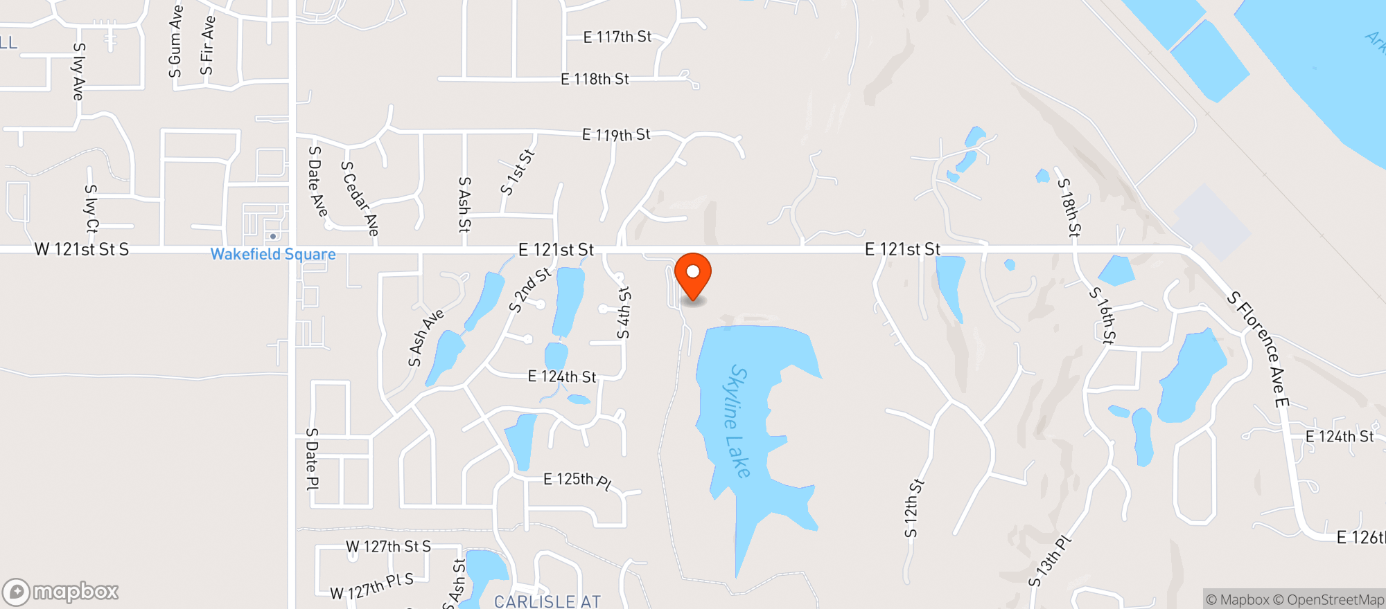 Map showing Five Oaks Lodge