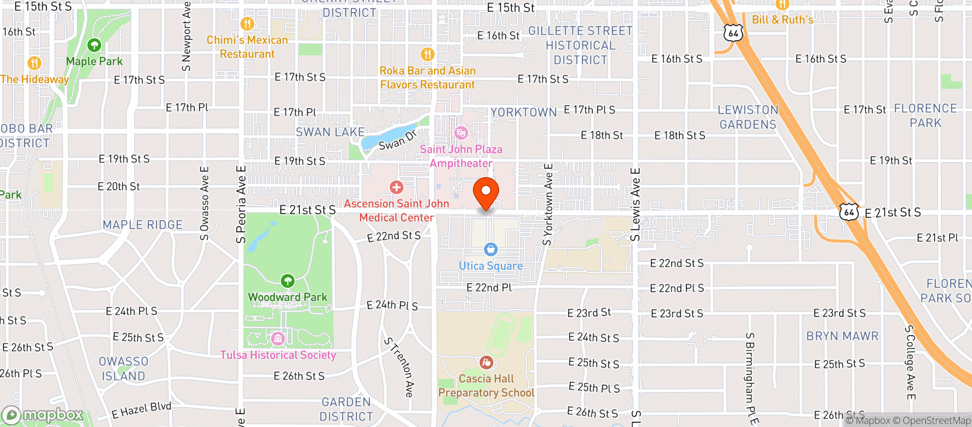 Map showing P F Changs China Bistro #9924