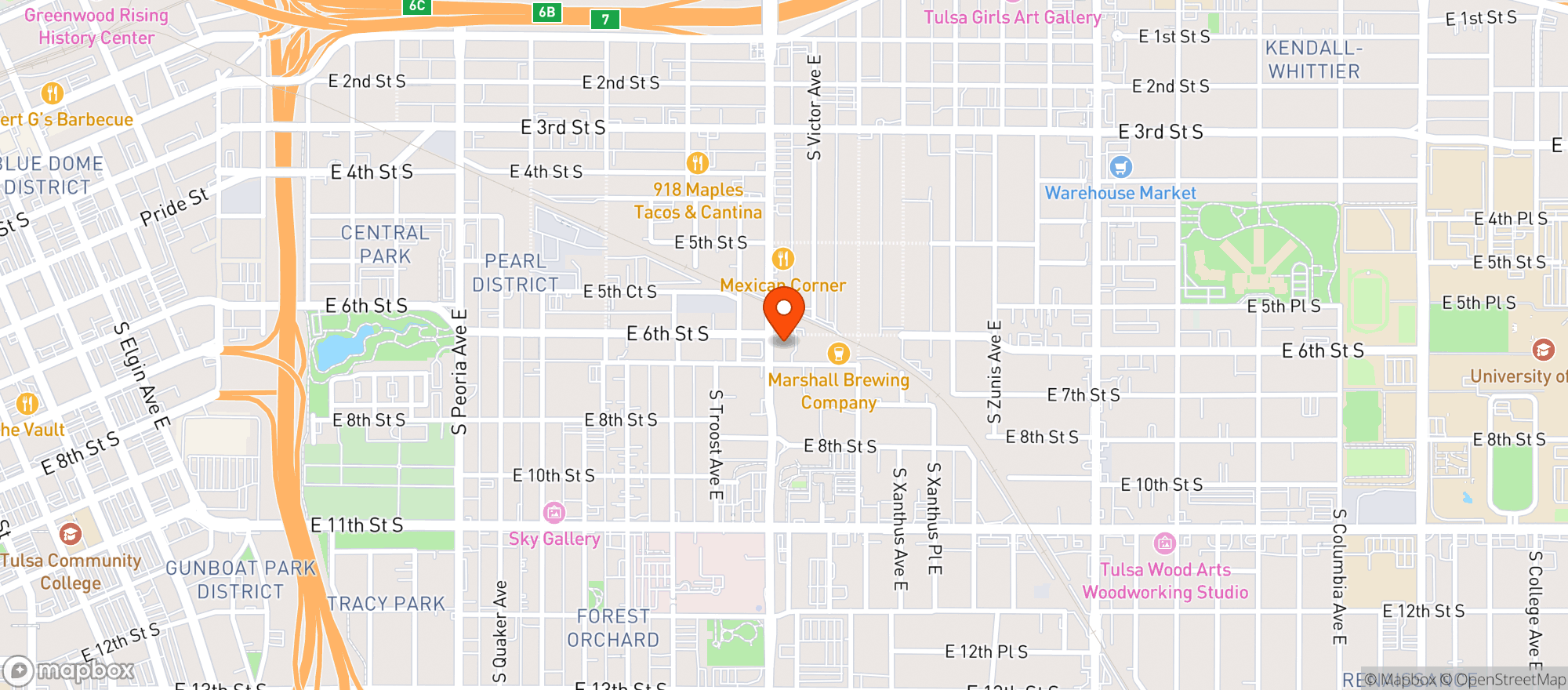 Map showing American Solera Brewery