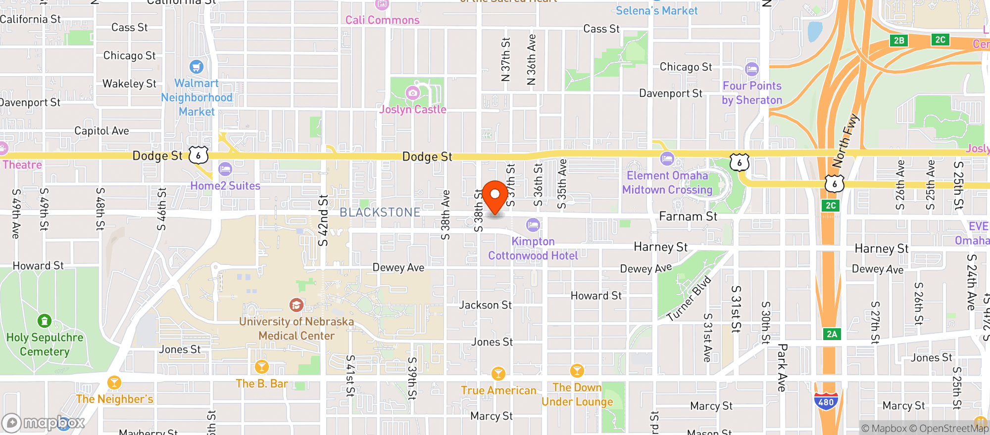Map showing Shoemans Liquor & More