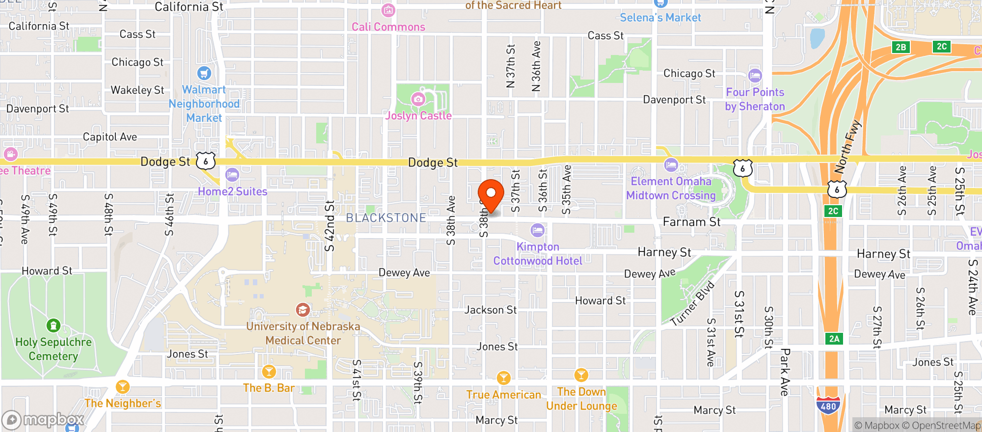 Map showing Jays Sports Bar & Games