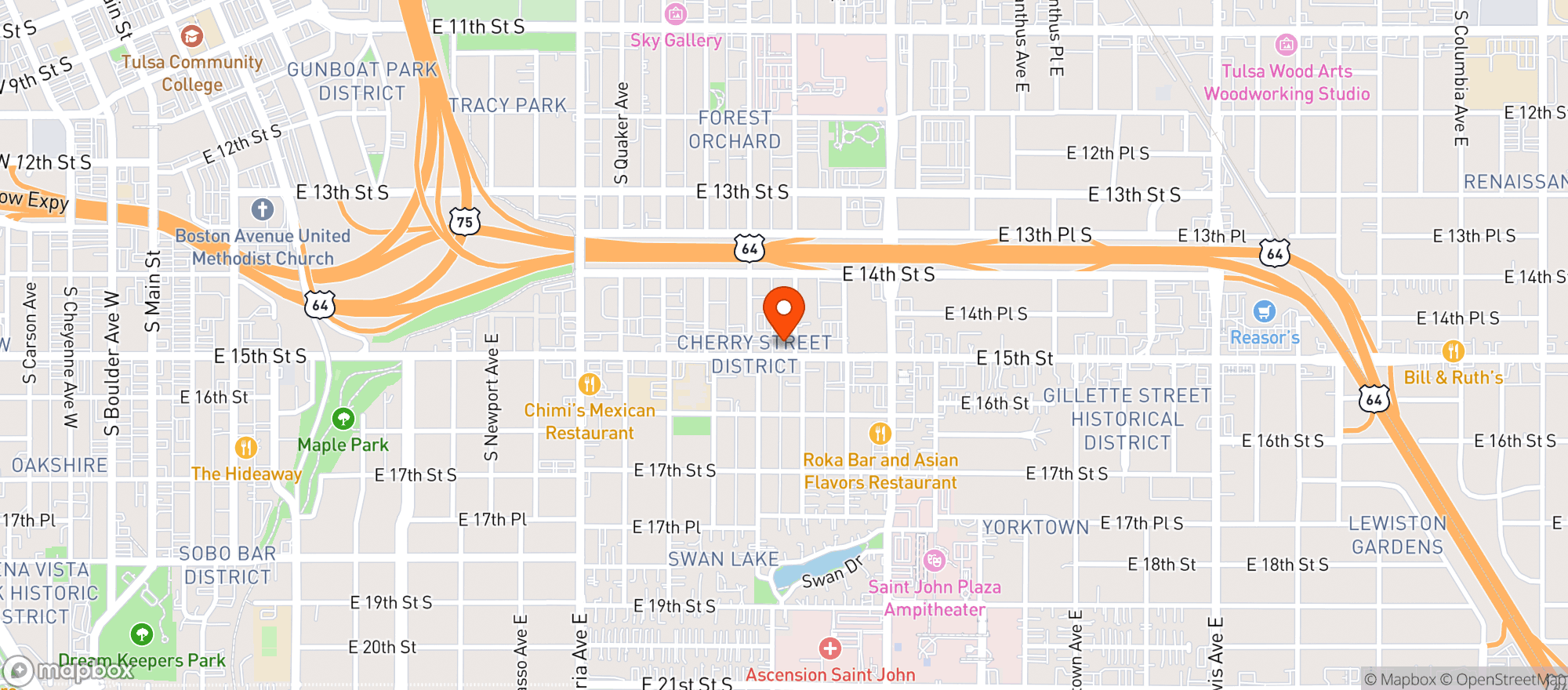 Map showing Roosevelts