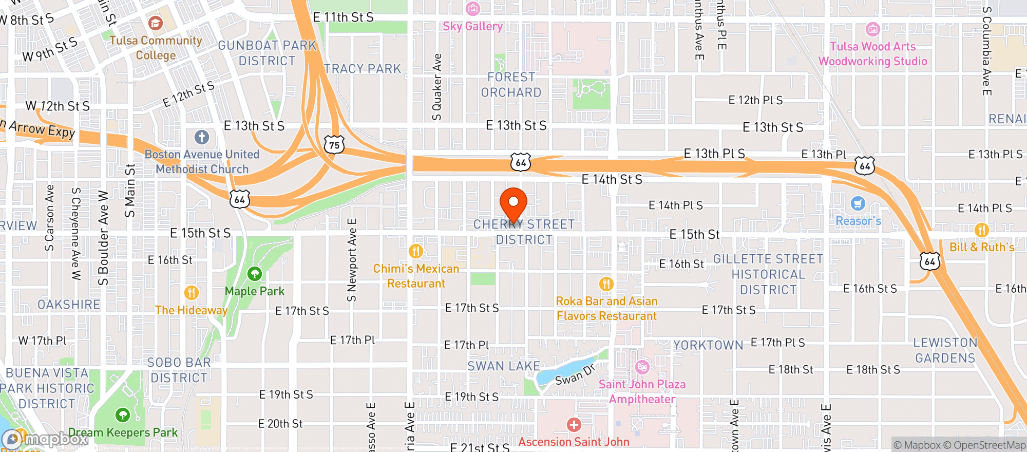 Map showing SIDECAR BARLEY AND WINE BAR